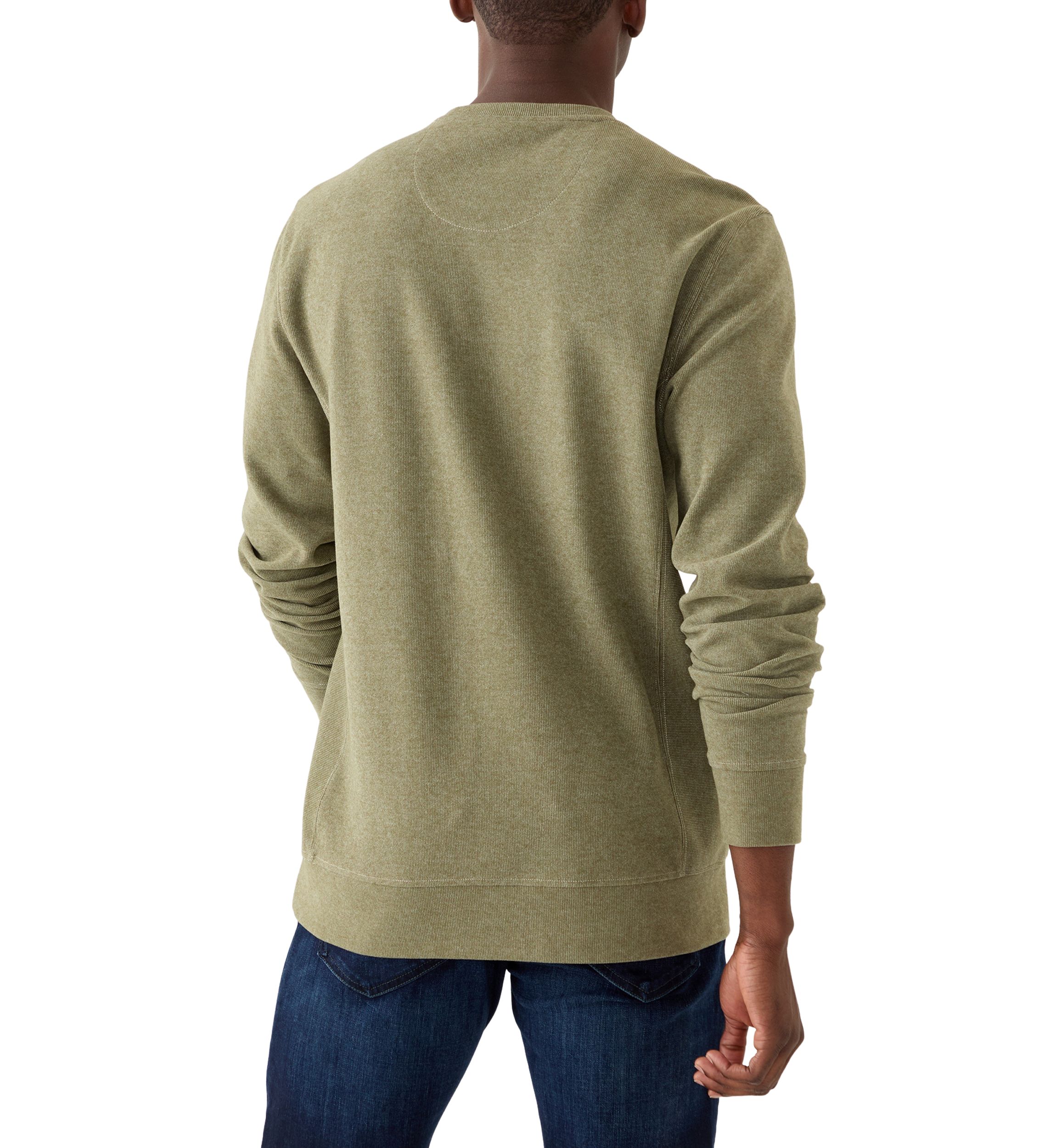 Mens Long Sleeve Brushed Crew Neck Knit Pullover