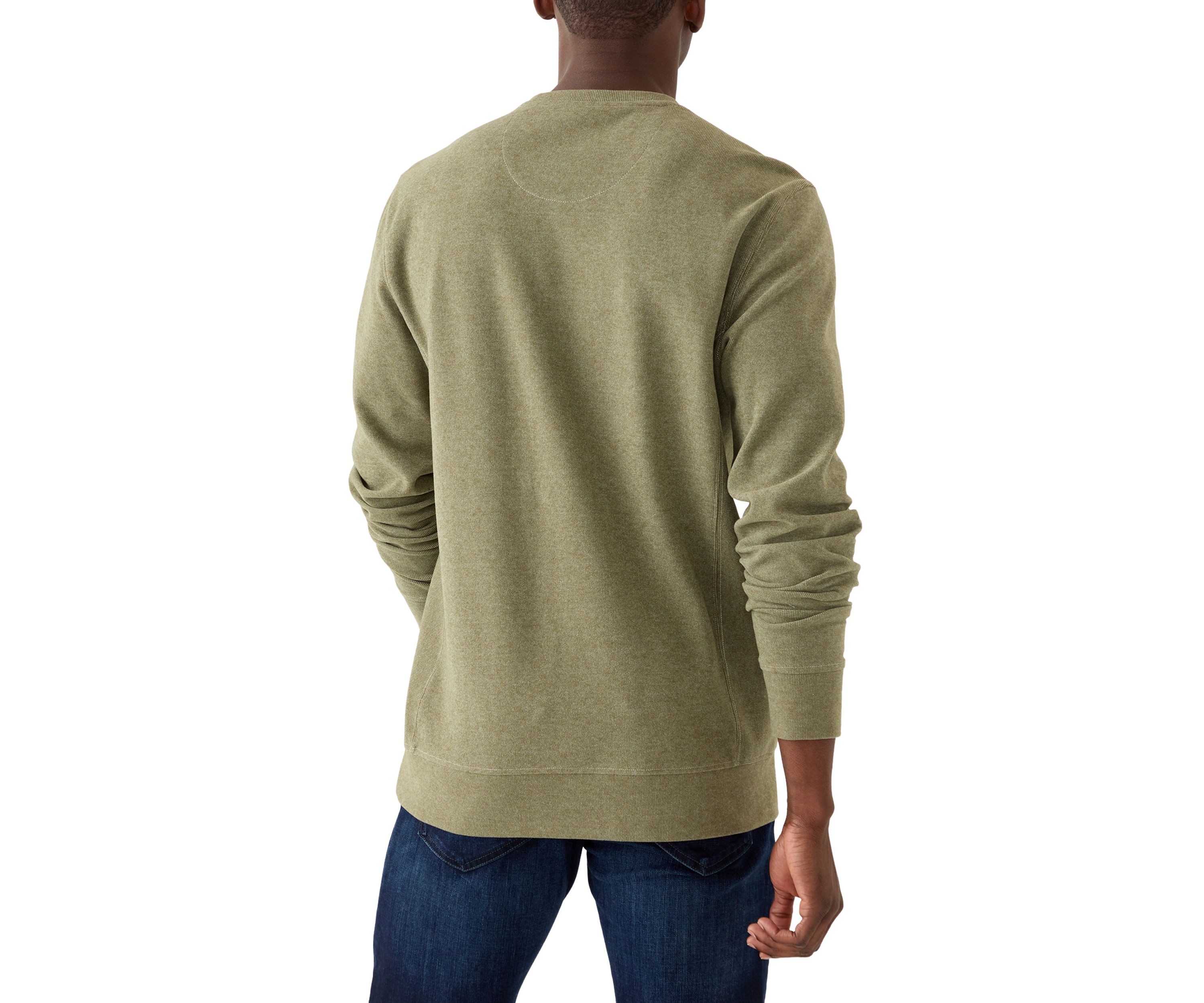 Mens Long Sleeve Brushed Crew Neck Knit Pullover