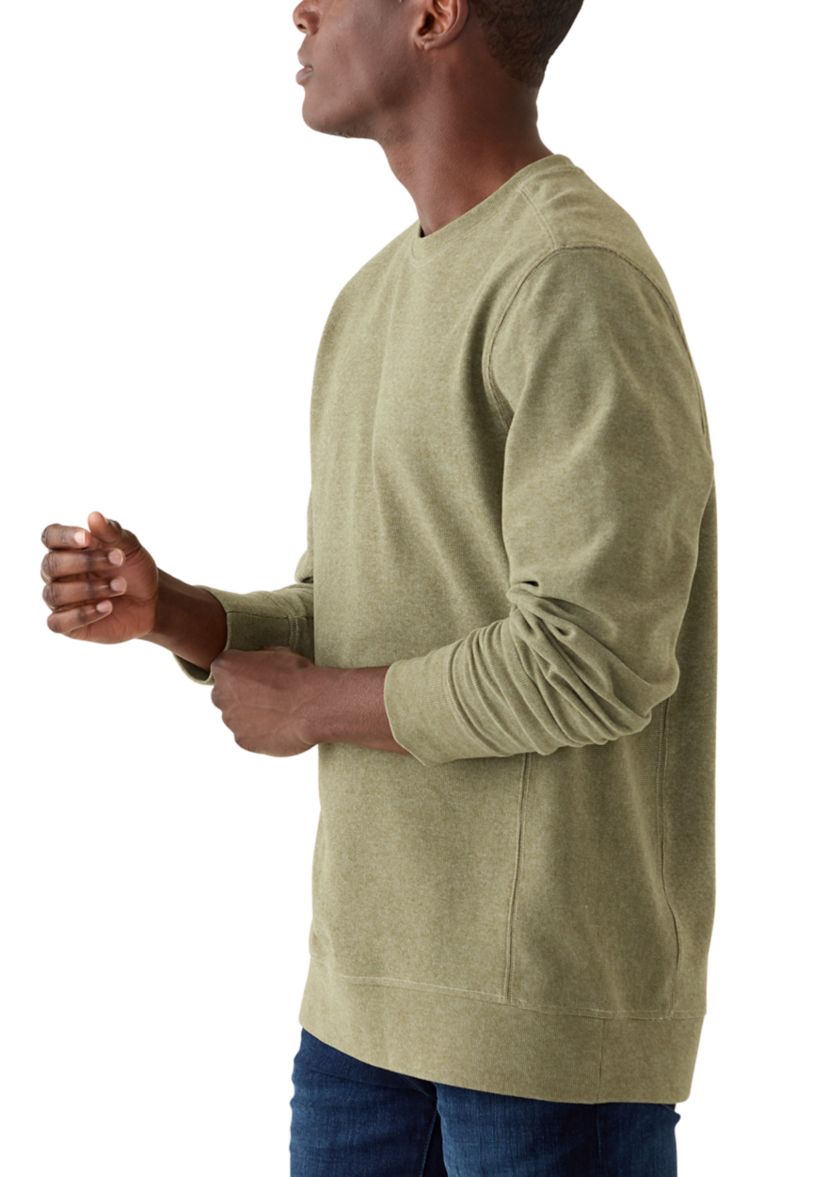 Mens Long Sleeve Brushed Crew Neck Knit Pullover
