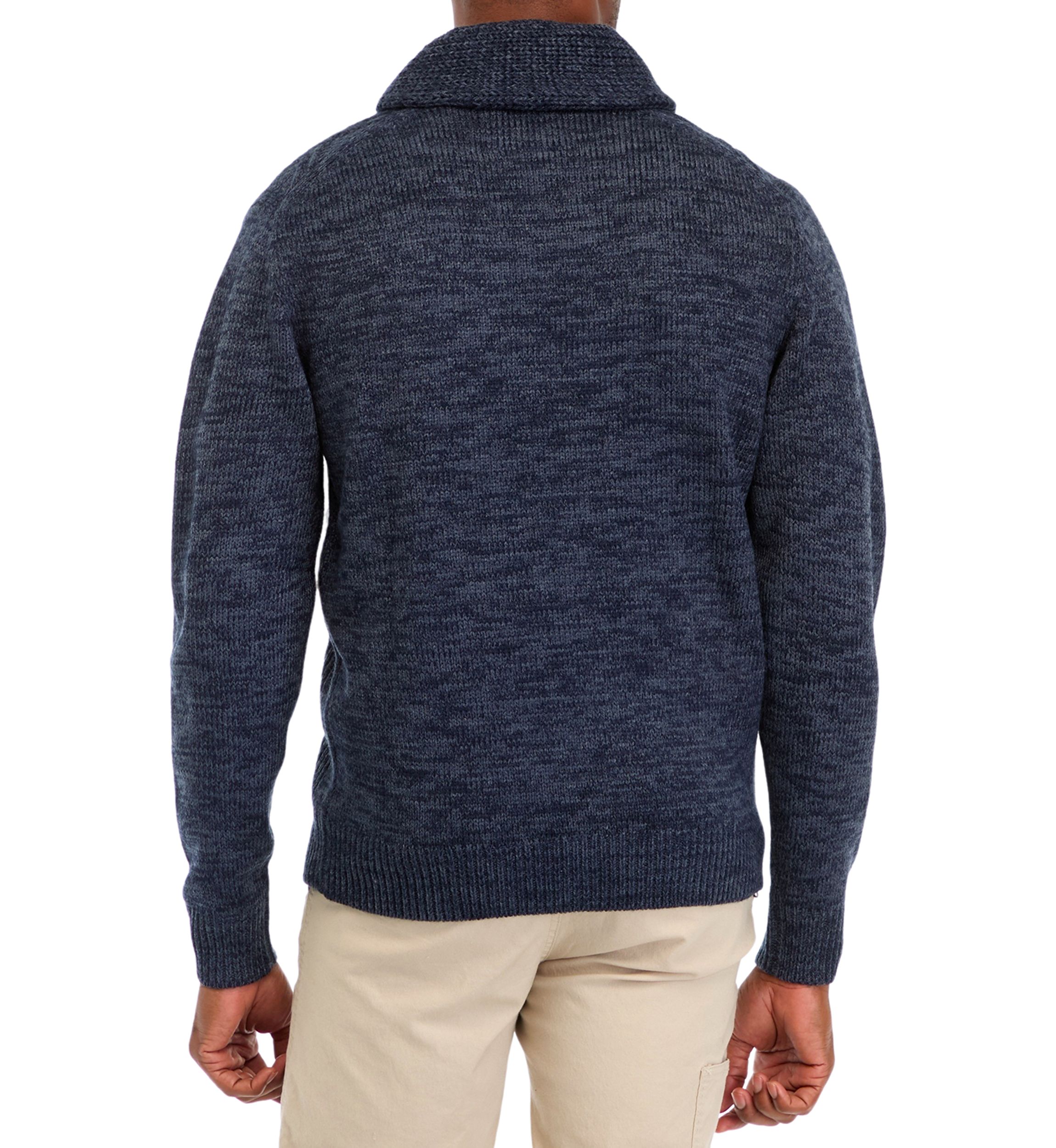 Mens Chunky Cable Knit Fisherman Toggle Sweater 