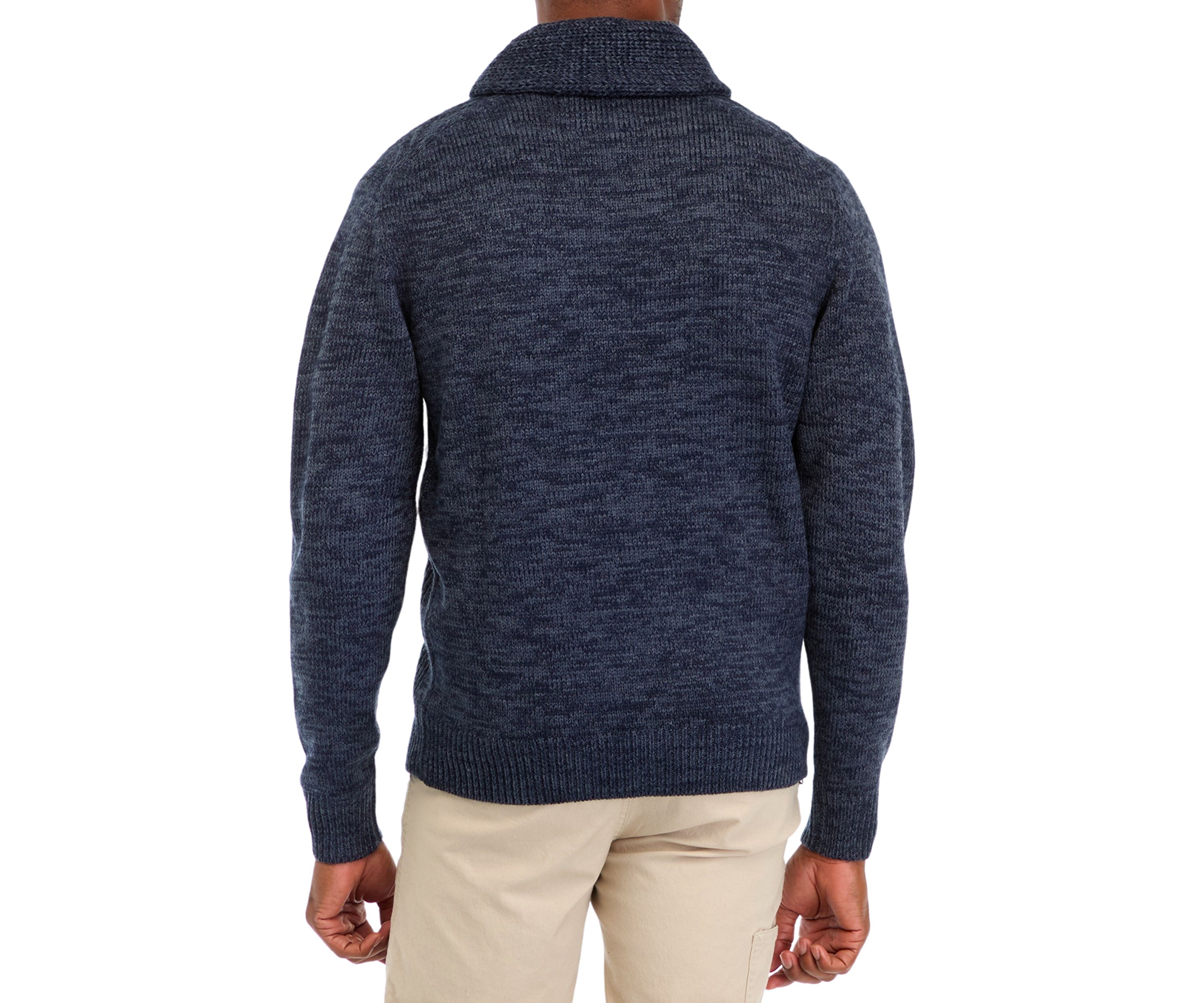 Mens Chunky Cable Knit Fisherman Toggle Sweater 