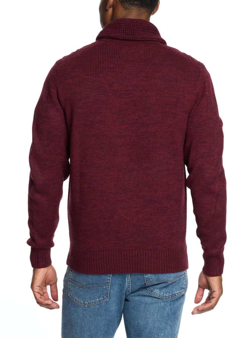 Mens Fisherman Shawl Sweater