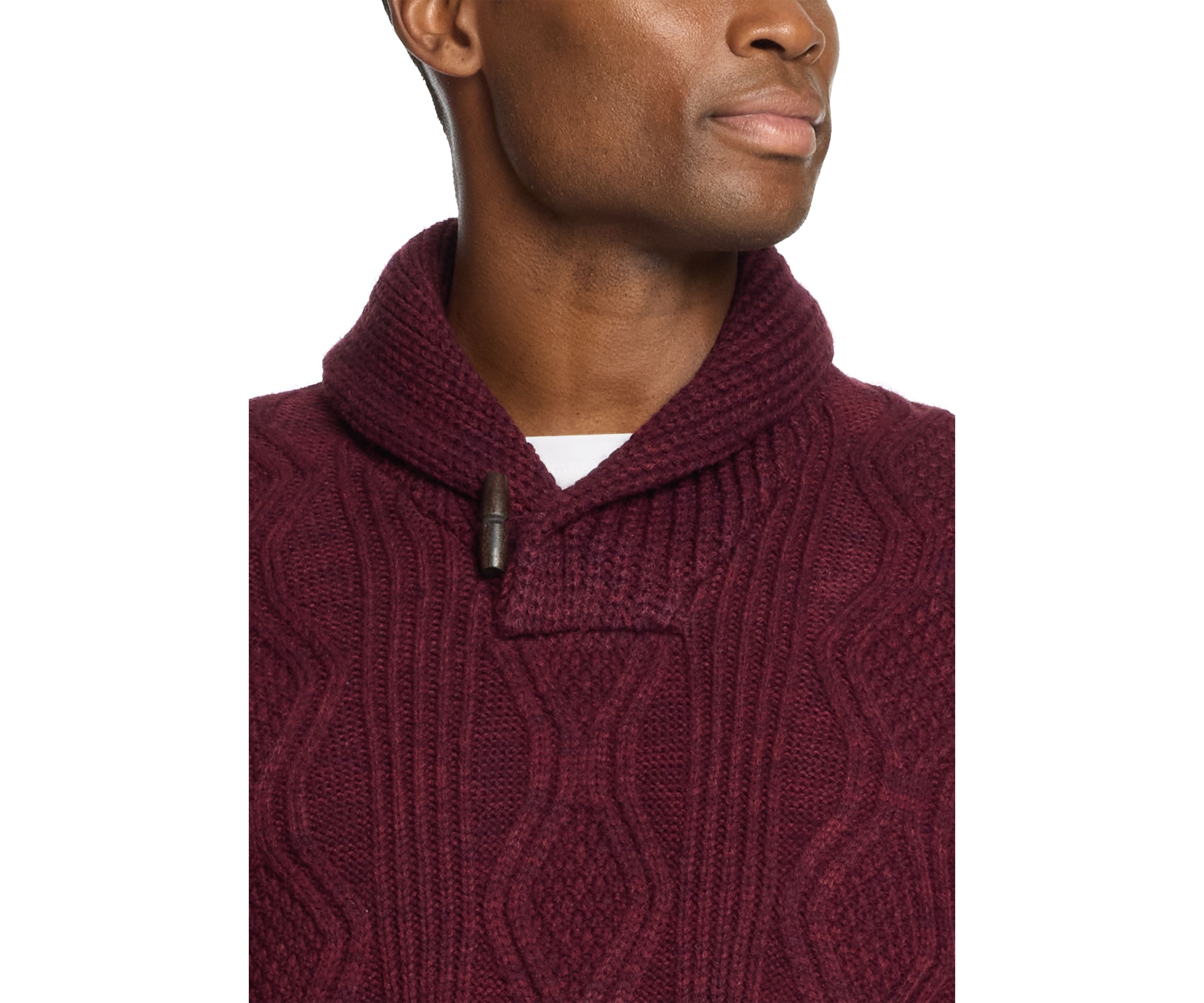 Mens Fisherman Shawl Sweater