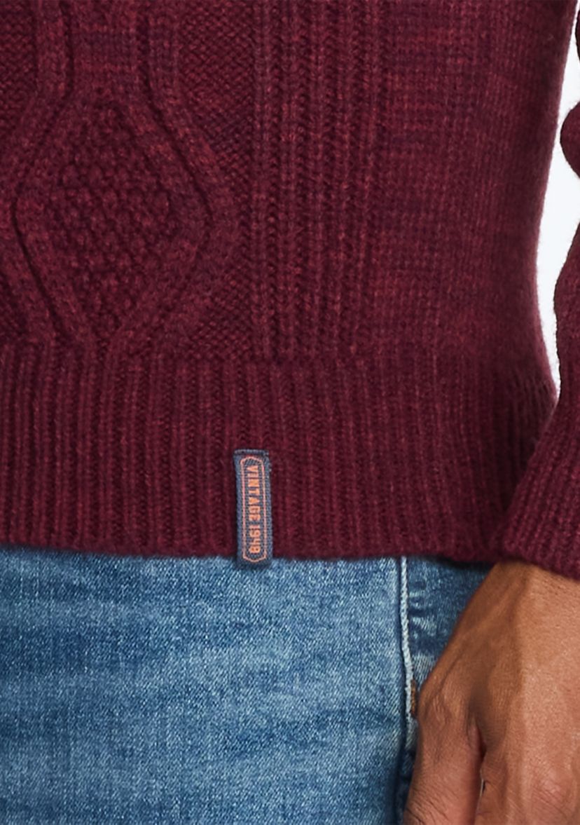 Mens Fisherman Shawl Sweater