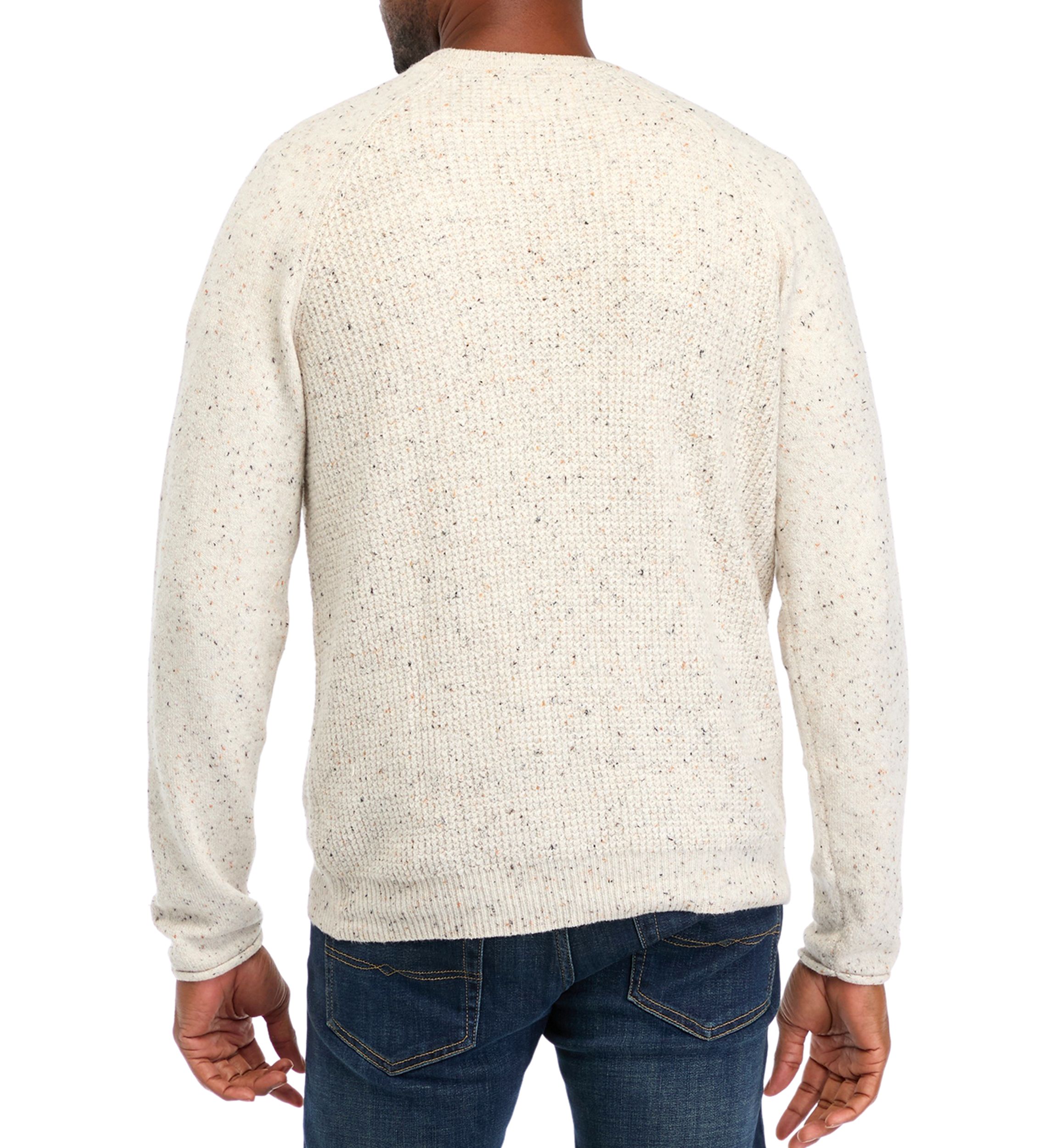 Mens Donegal Waffle Knit Sweater 