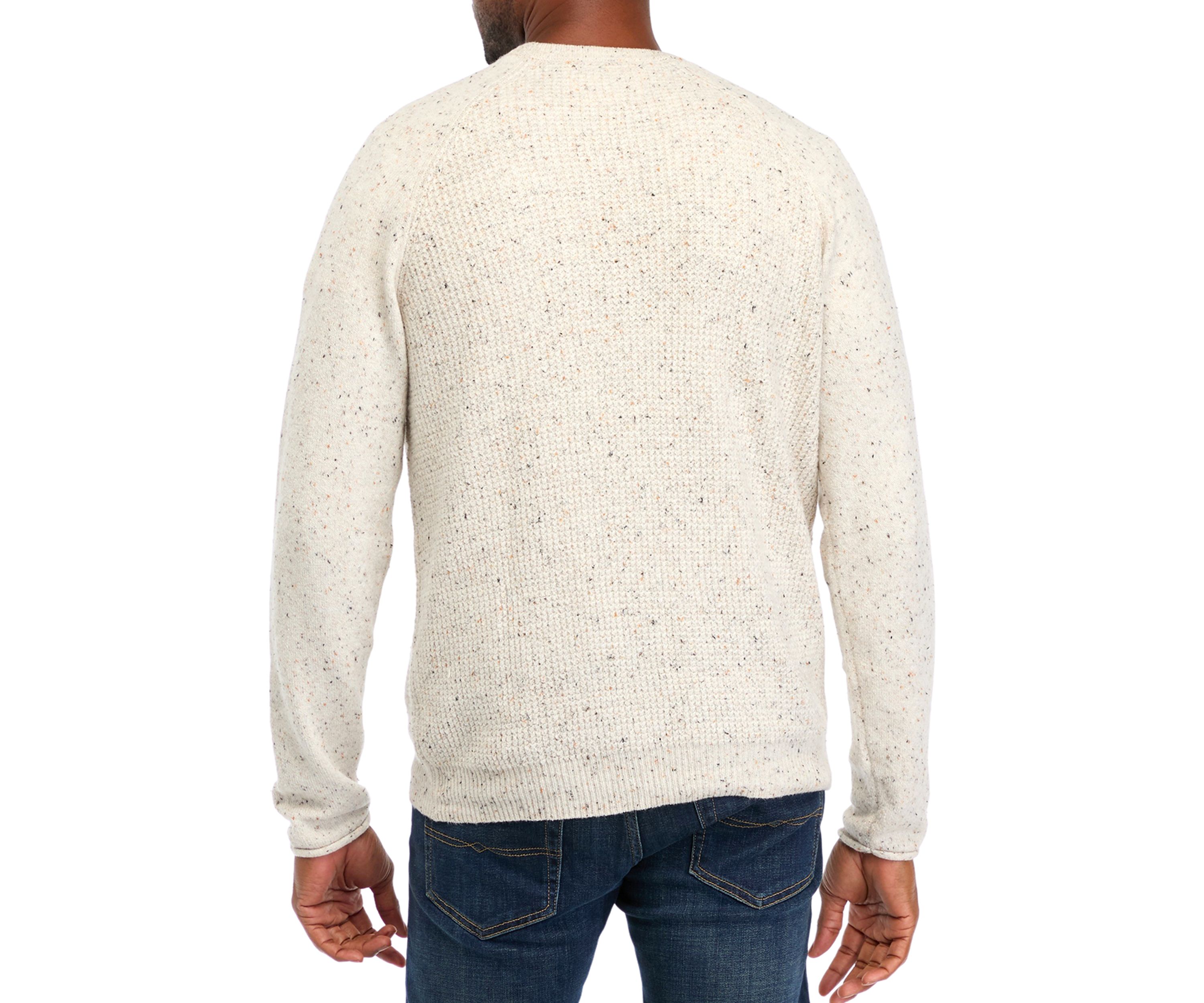 Mens Donegal Waffle Knit Sweater 