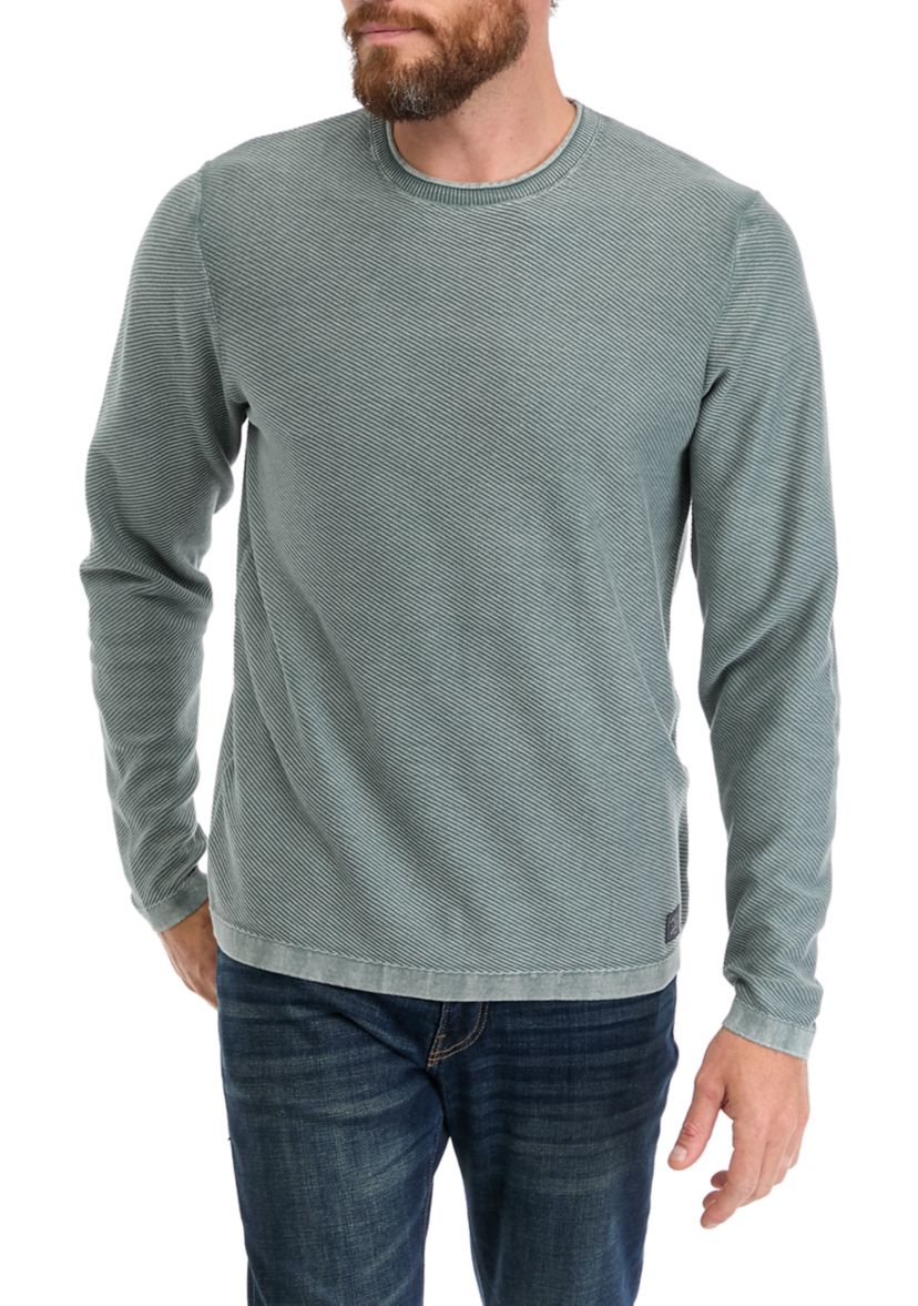 Mens Twill Roll Neck Stonewash Sweater