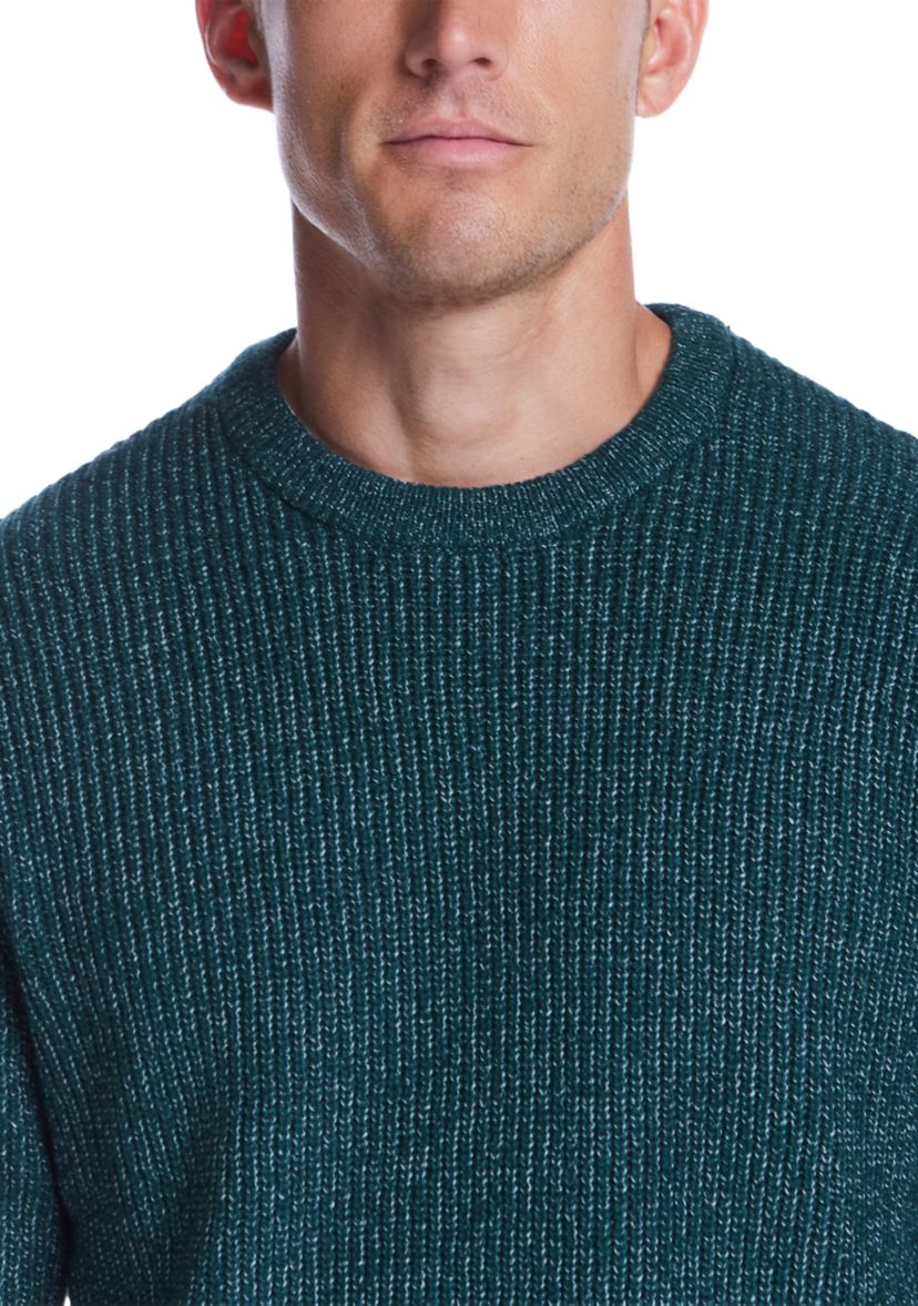 Mens Cardigan Stitch Crew Neck Sweater