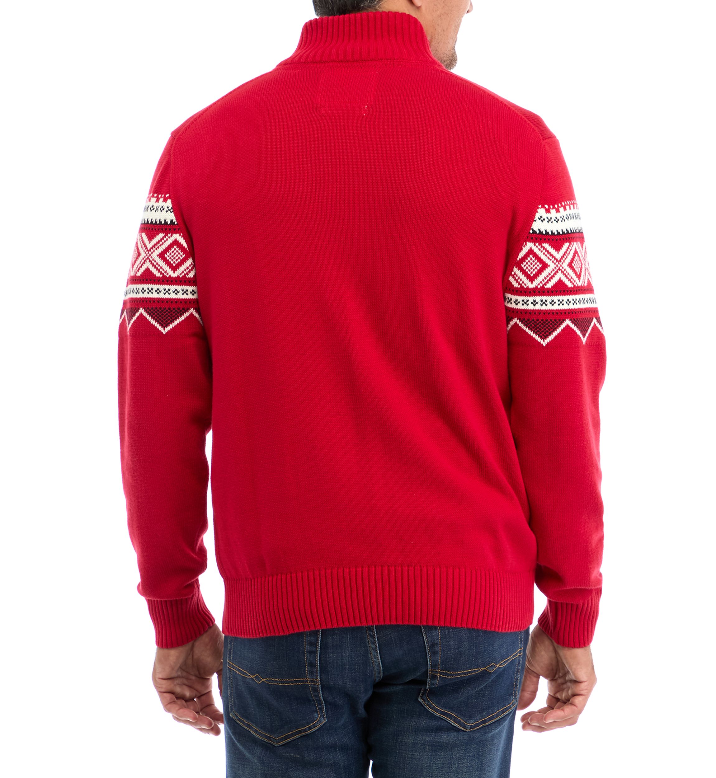 Holiday Nordic Quarter Zip Sweater 