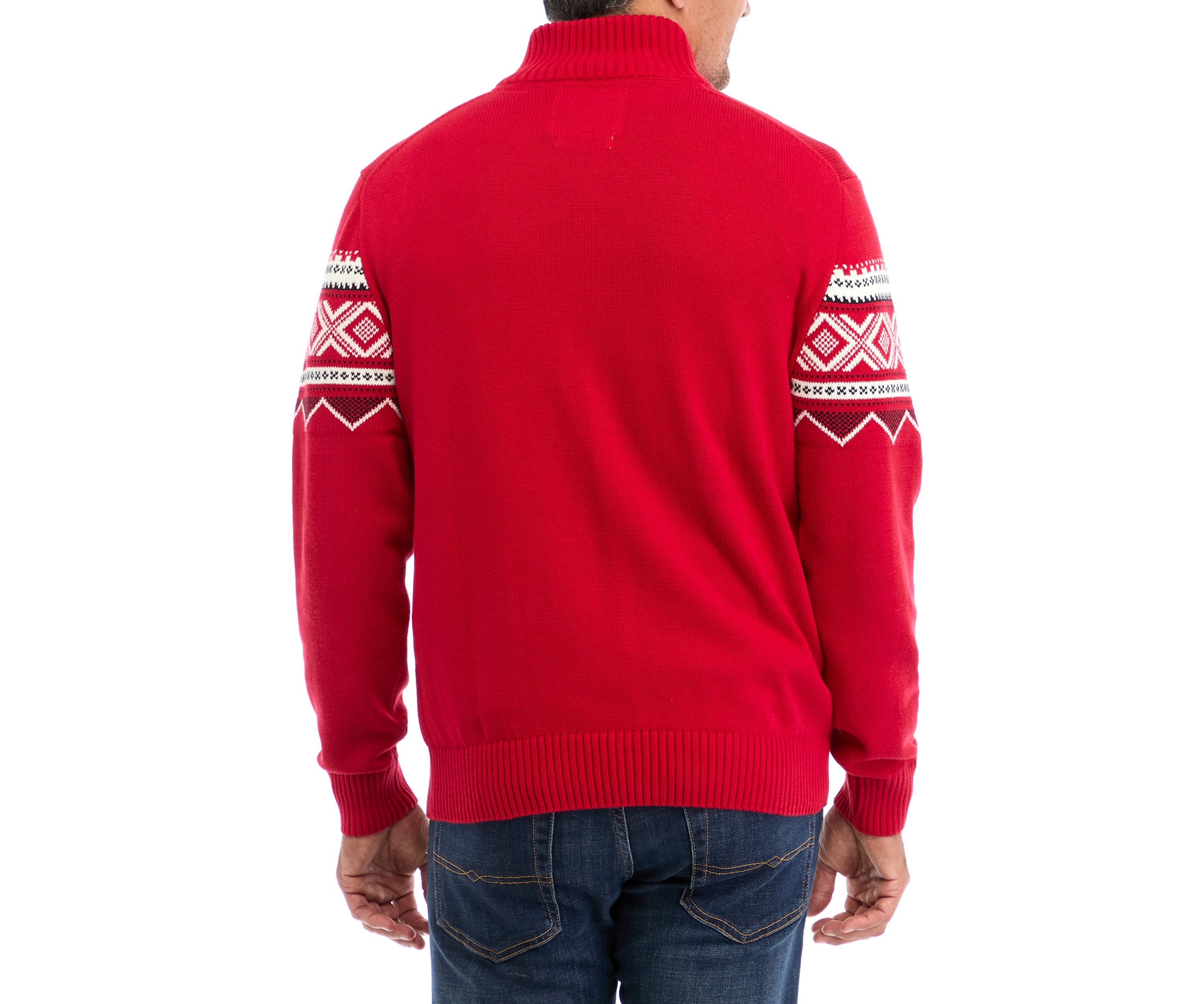 Holiday Nordic Quarter Zip Sweater 