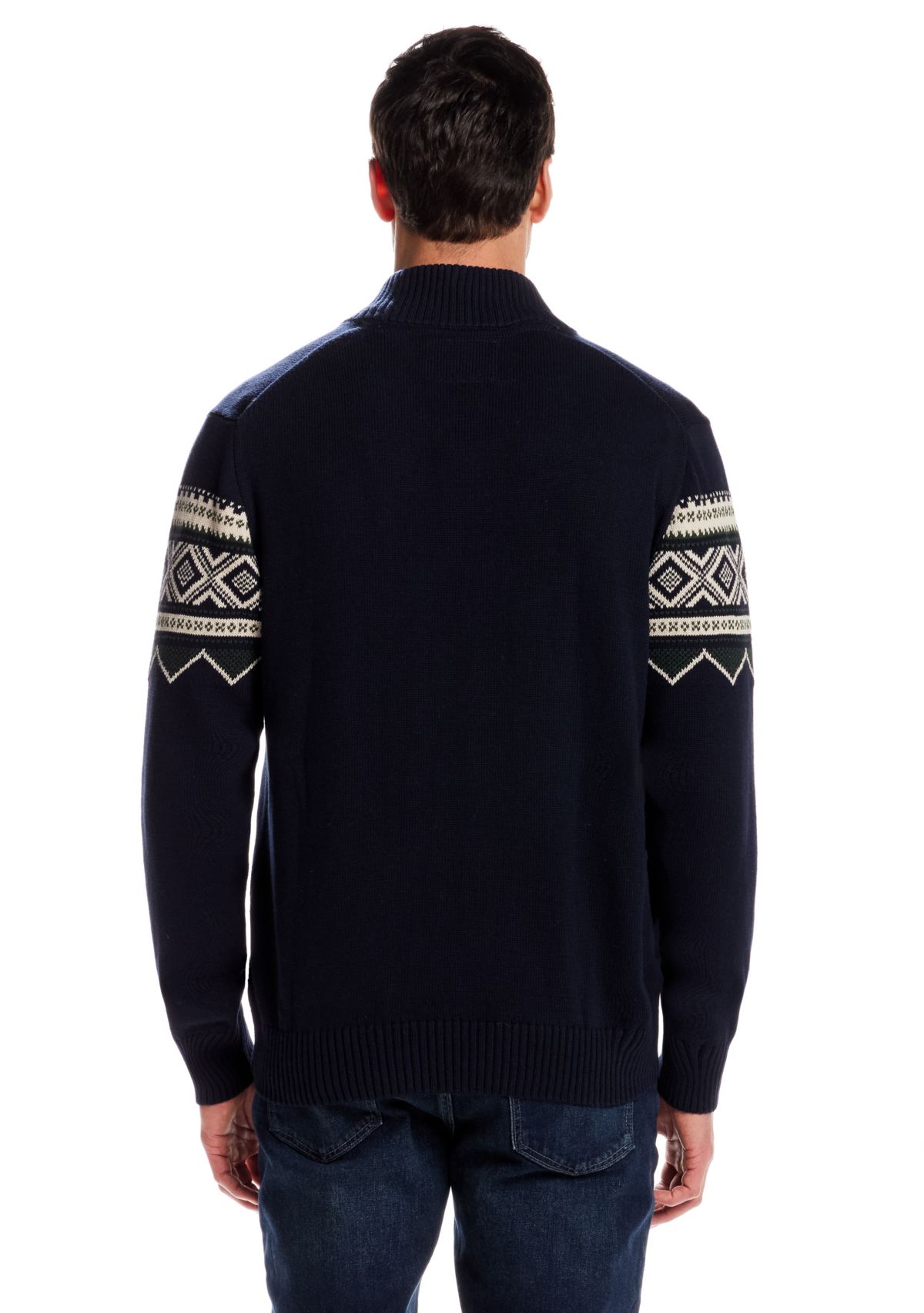 Mens Nordic Quarter Zip Sweater