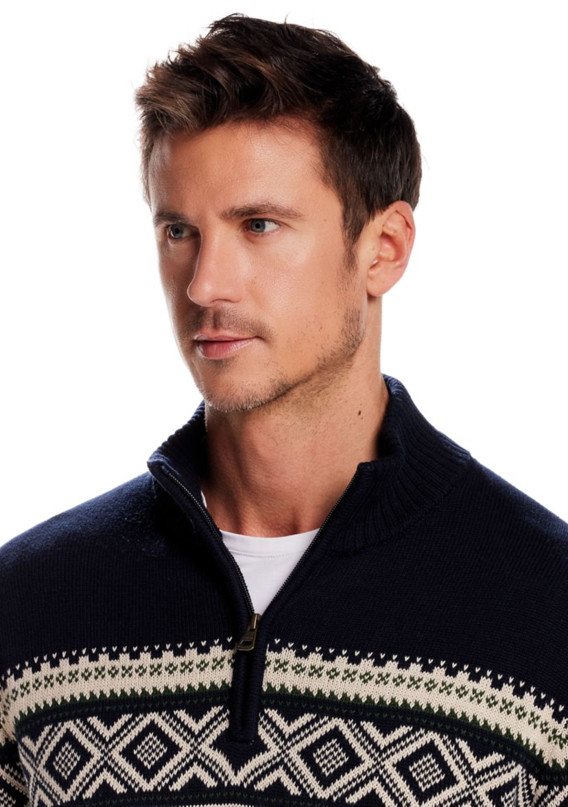 Mens Nordic Quarter Zip Sweater