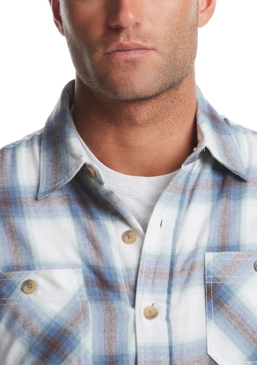 Mens Sherpa Lined Flannel Shirt Jacket 