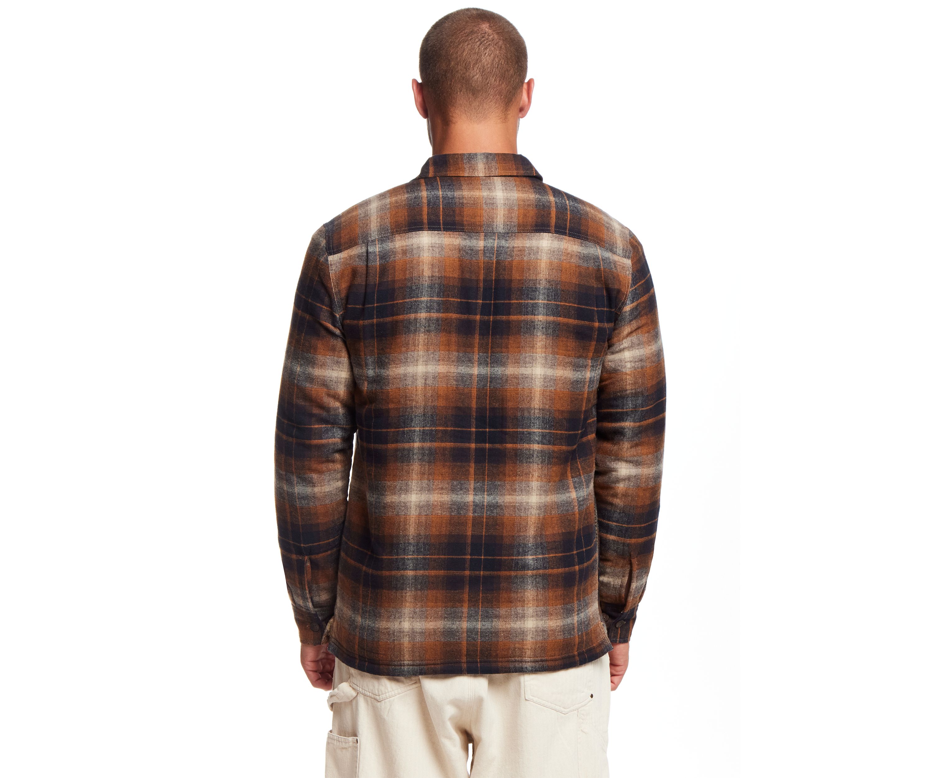 Mens Sherpa Lined Flannel Shirt Jacket