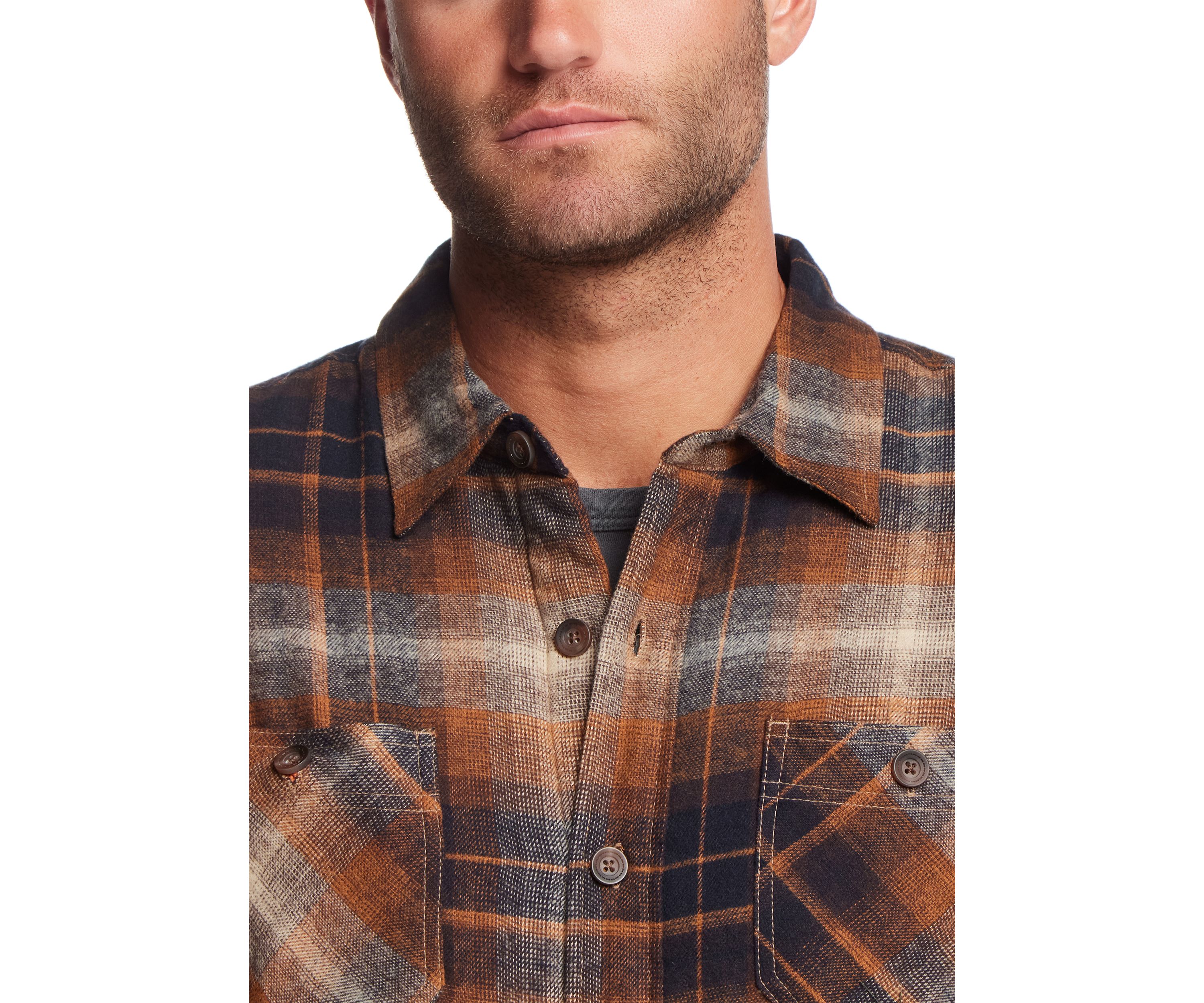 Mens Sherpa Lined Flannel Shirt Jacket