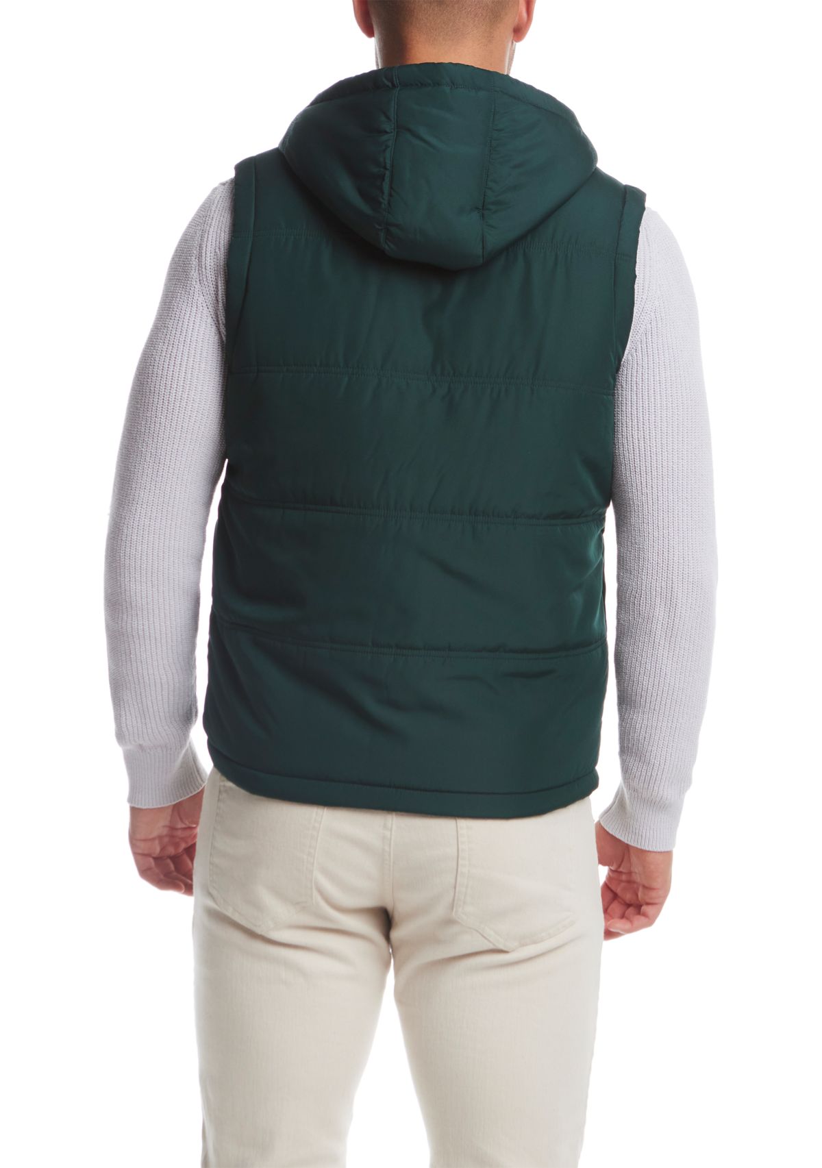 Sherpa Lined Hooded Puffer Vest 