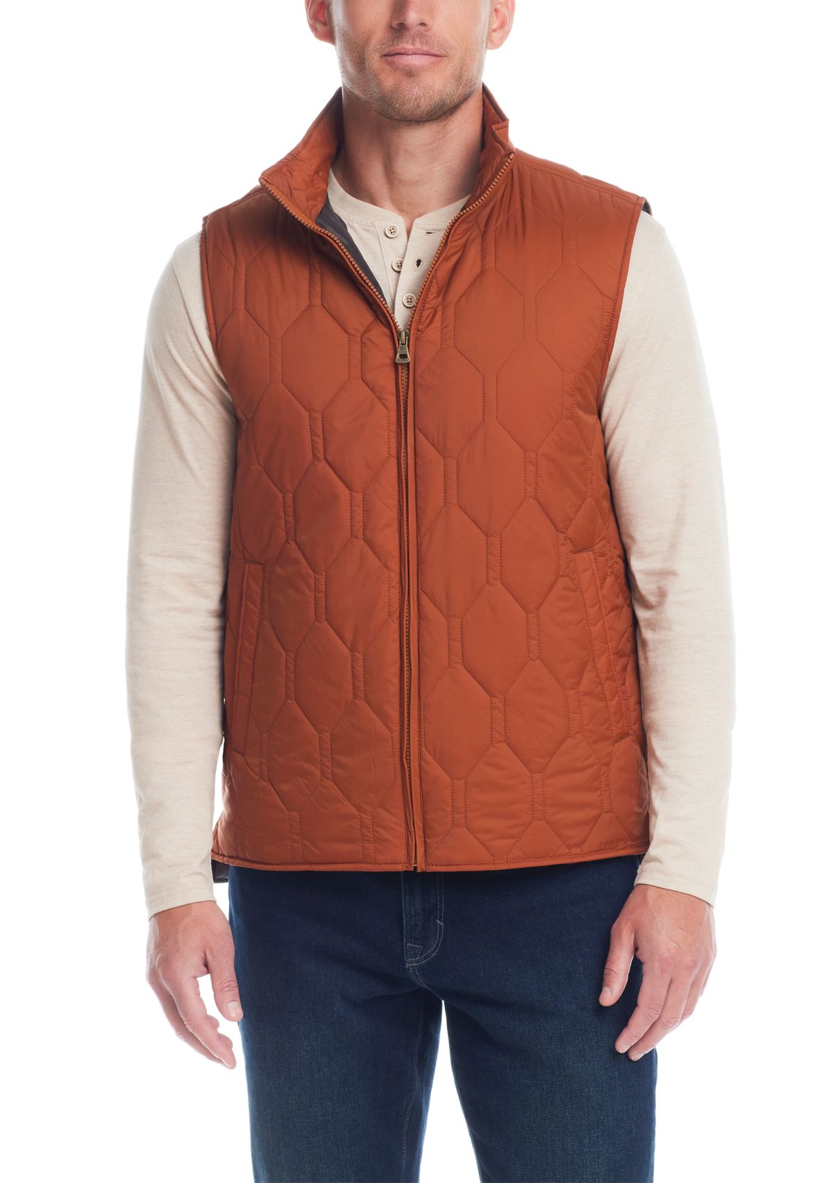 Mens Hexagon Quilted Vest 