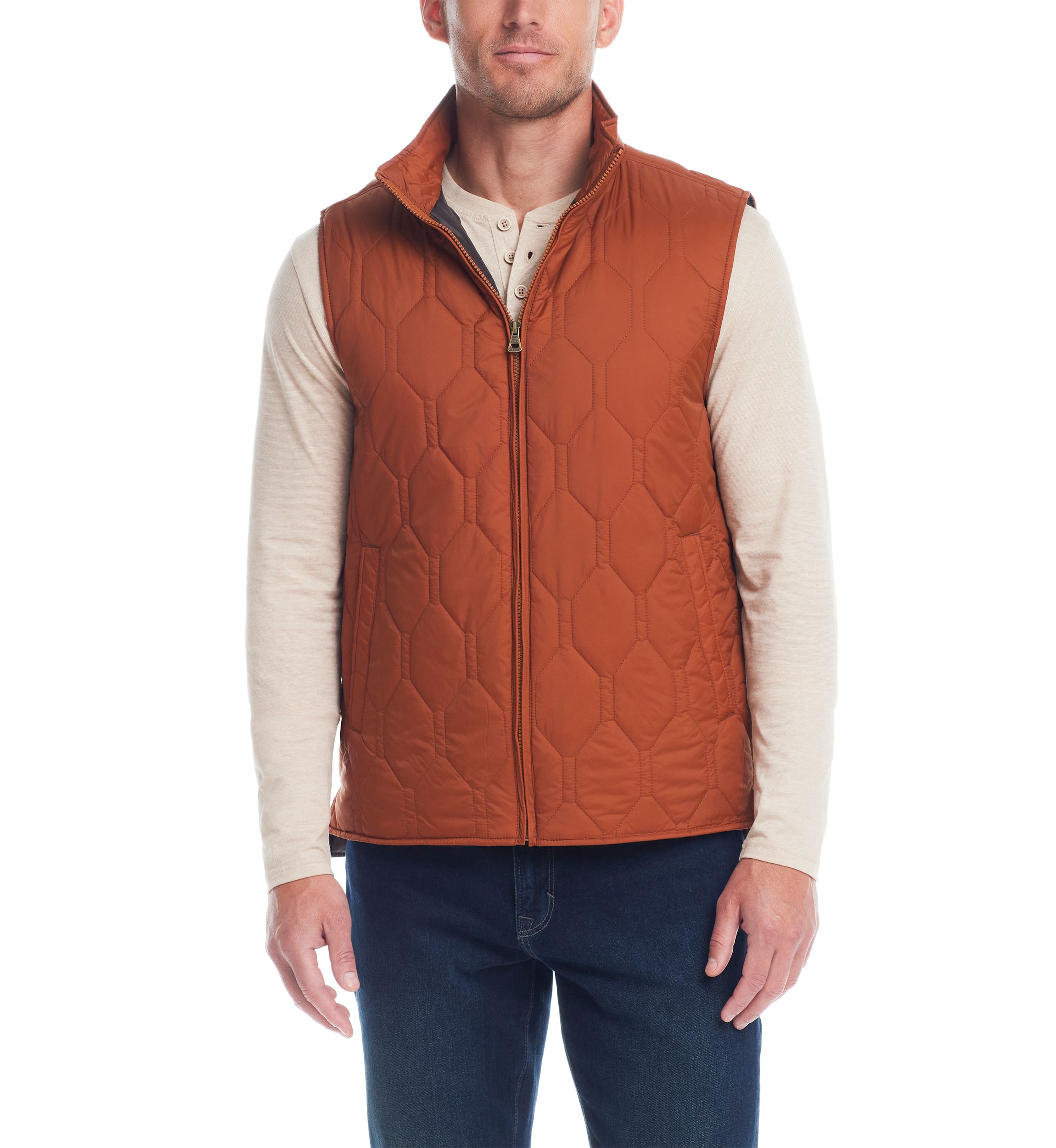 Mens Hexagon Quilted Vest 