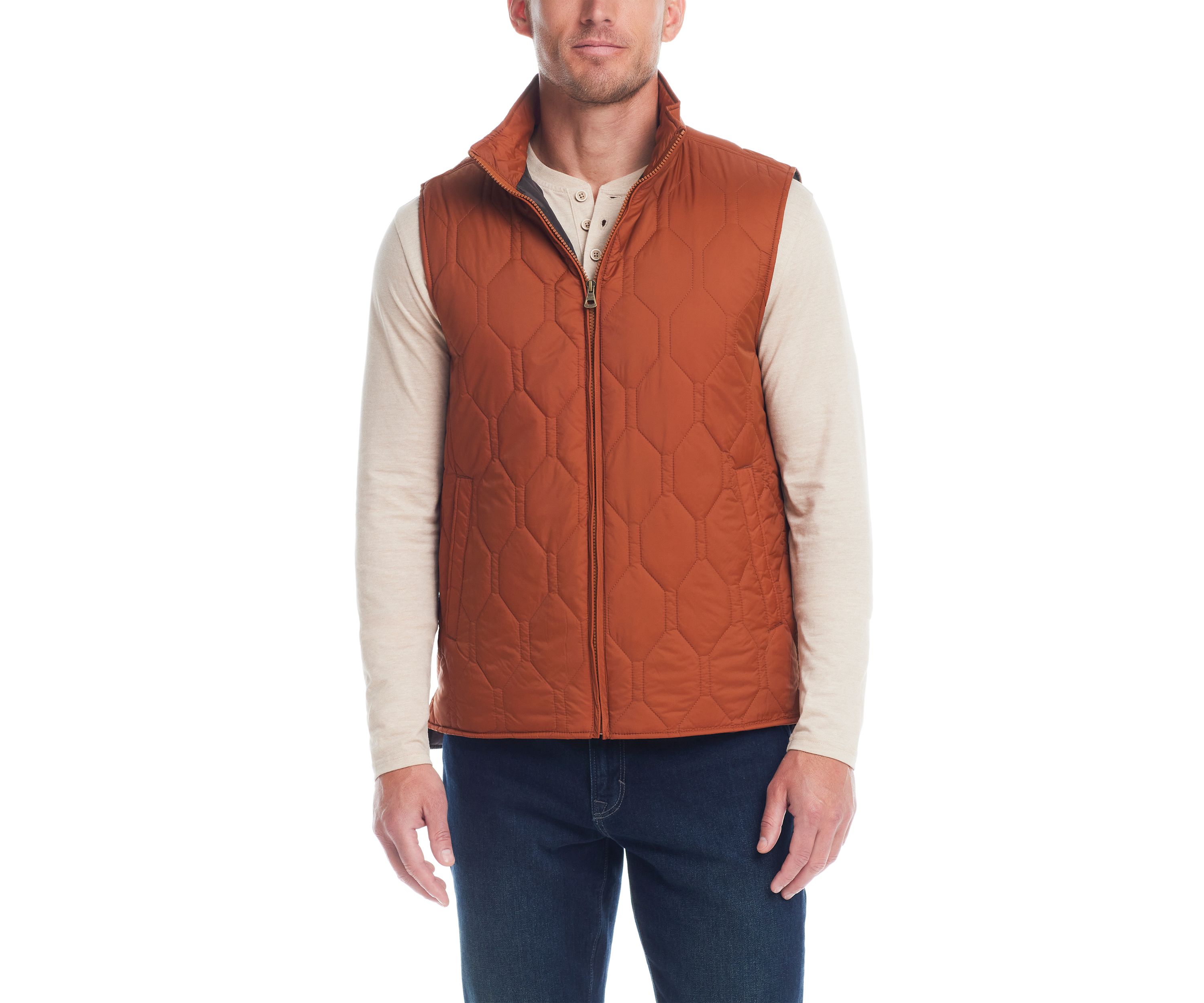 Mens Hexagon Quilted Vest 