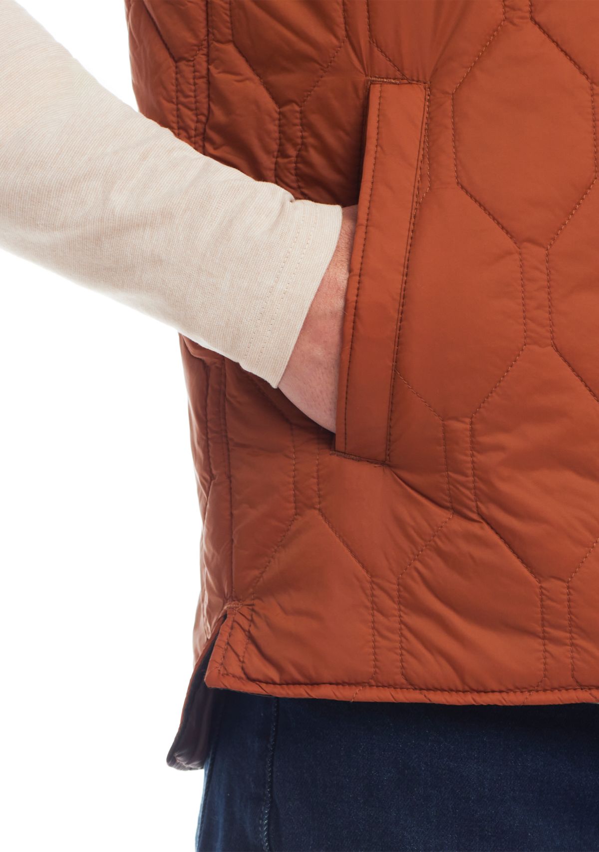 Mens Hexagon Quilted Vest 