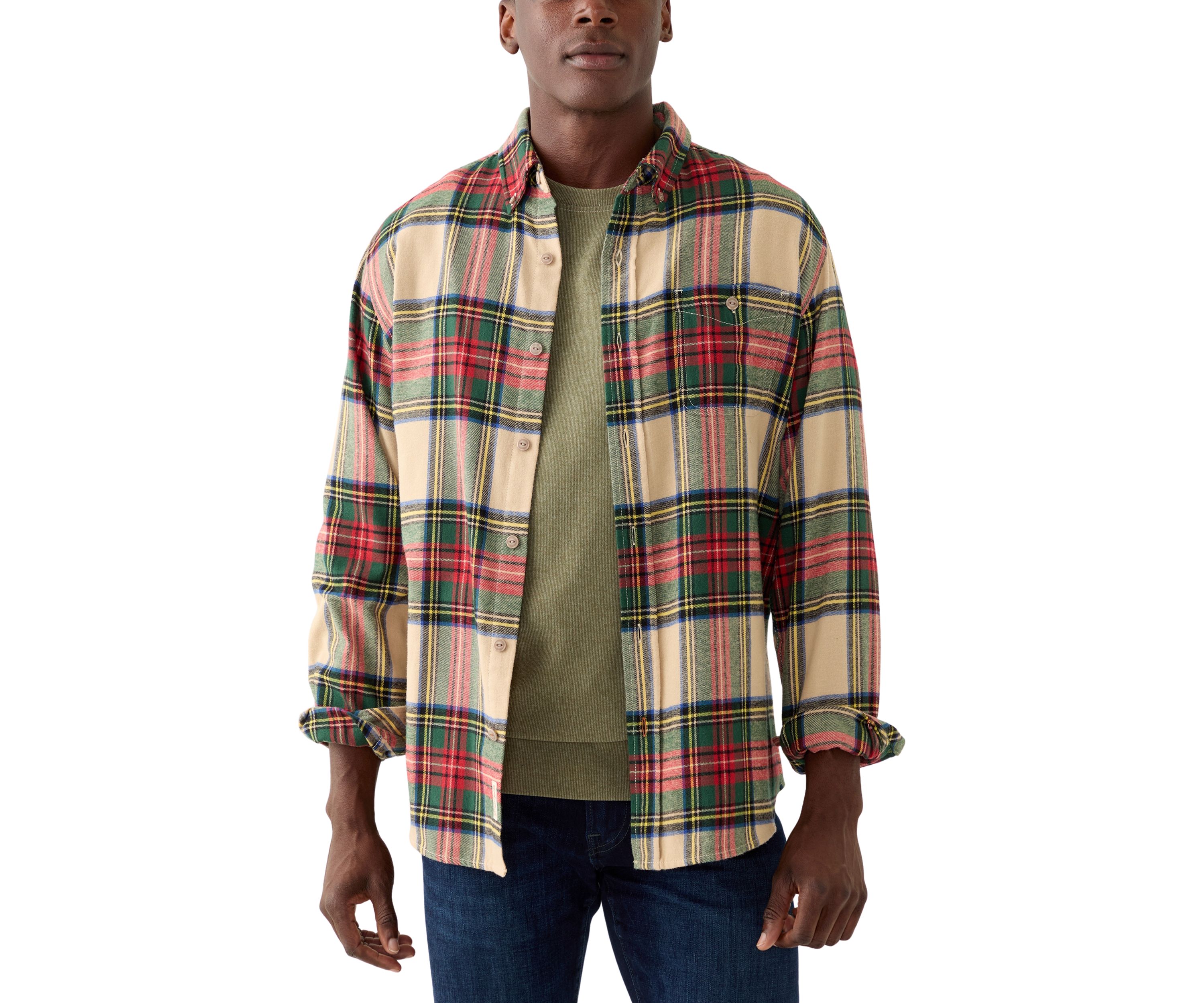 Mens Brushed Plaid Flannel 