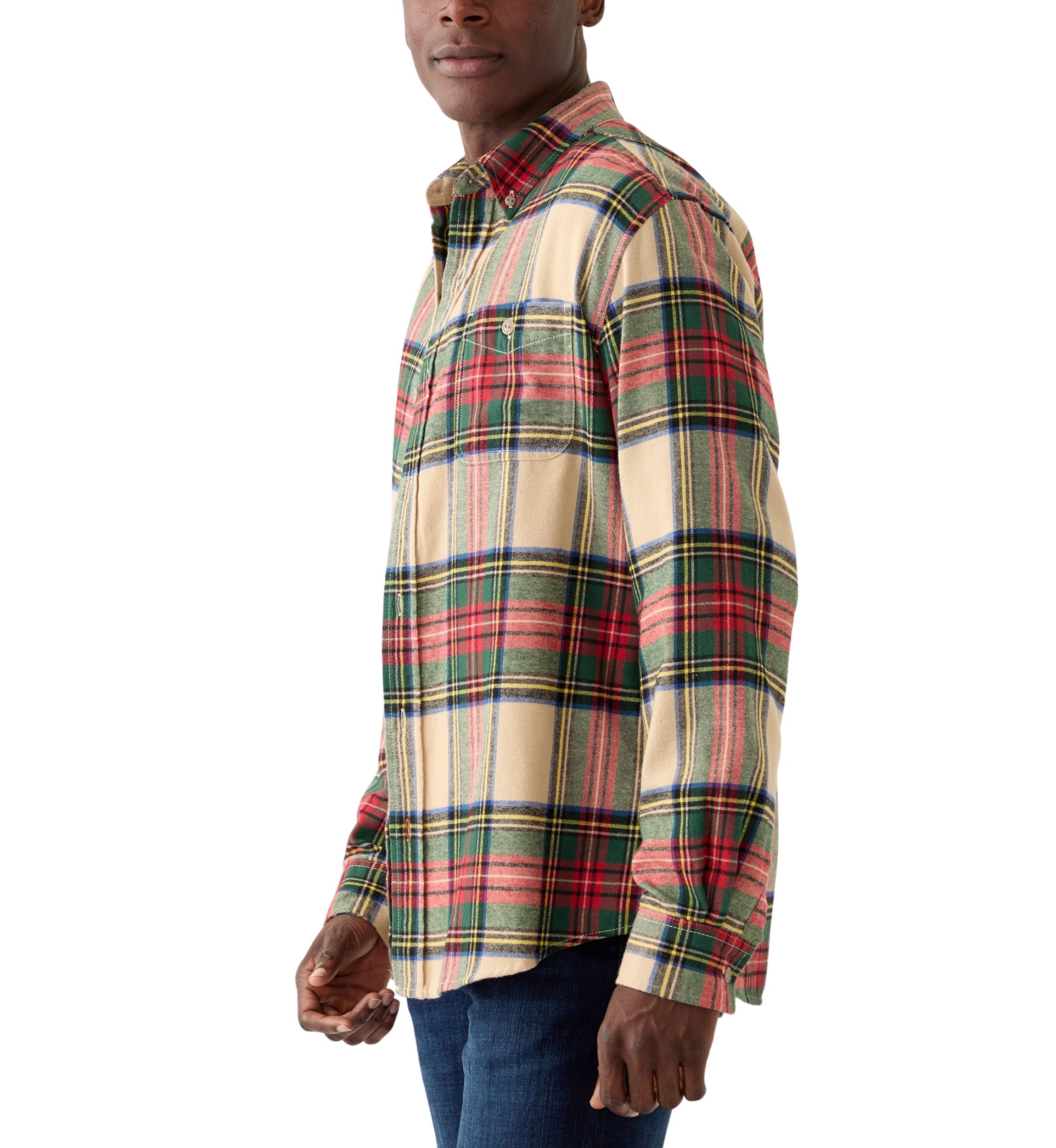 Mens Brushed Plaid Flannel 