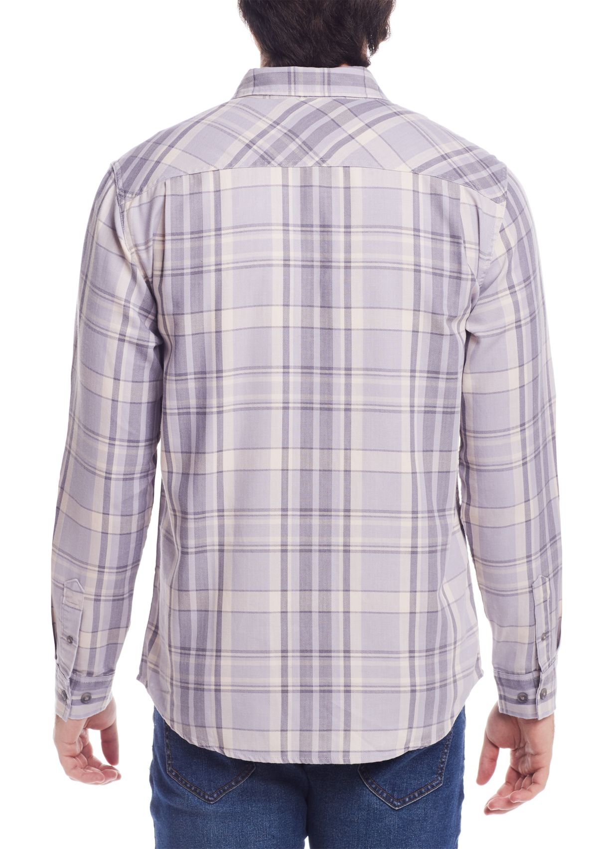 Mens Burnout Flannel Shirt