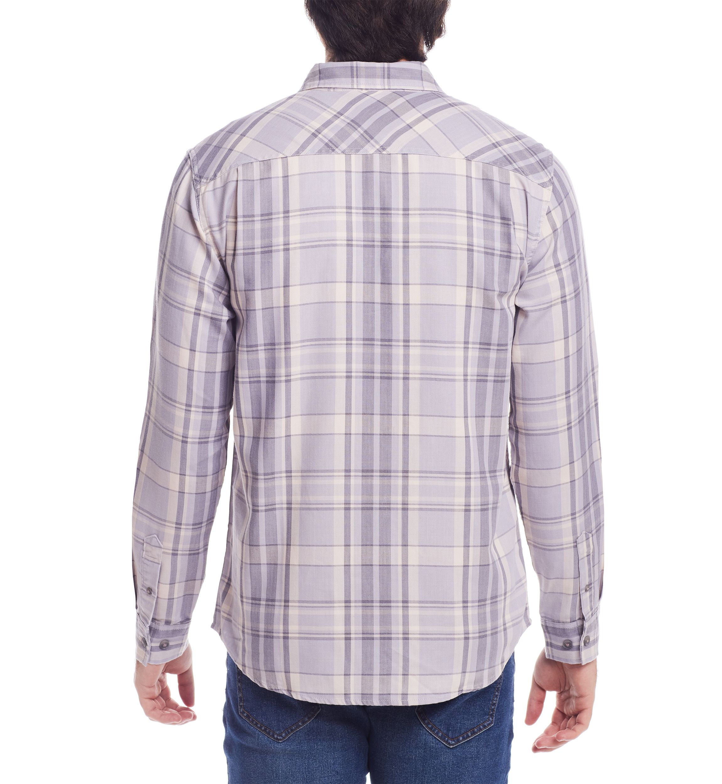 Mens Burnout Flannel Shirt