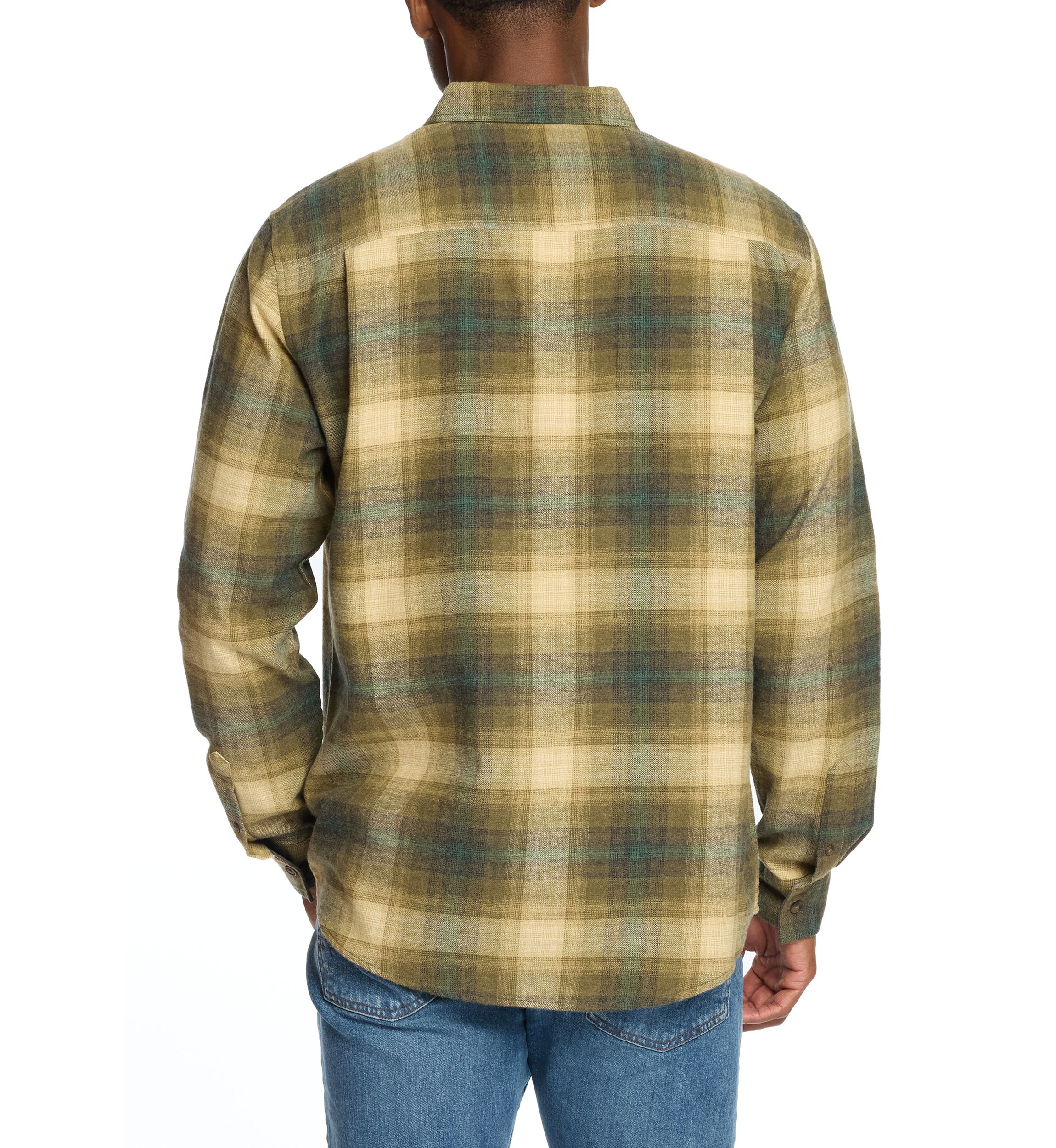 Mens Long Sleeve Brushed Flannel Shirt
