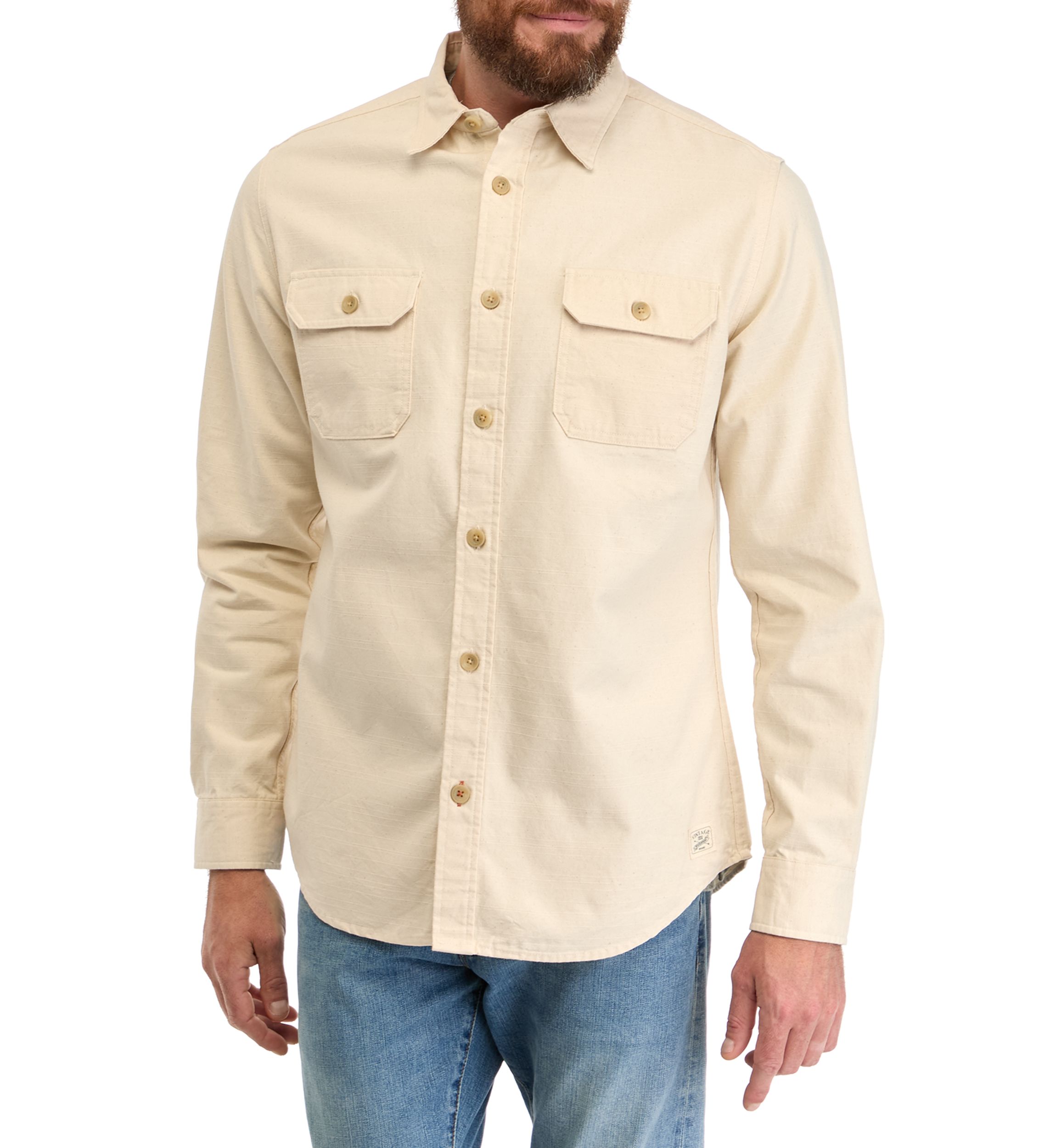 Mens Slub Canvas Work Overshirt 