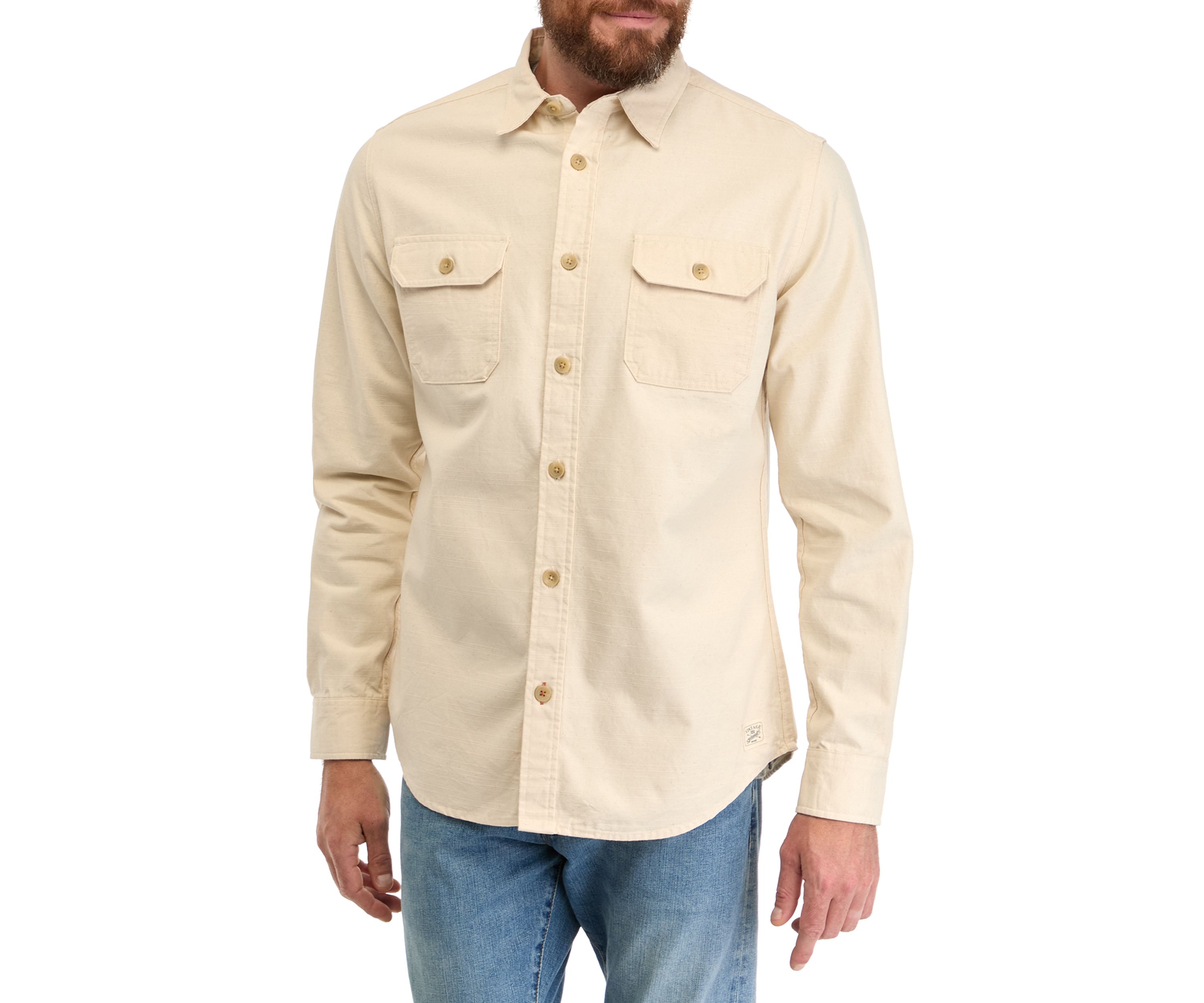 Mens Slub Canvas Work Overshirt 