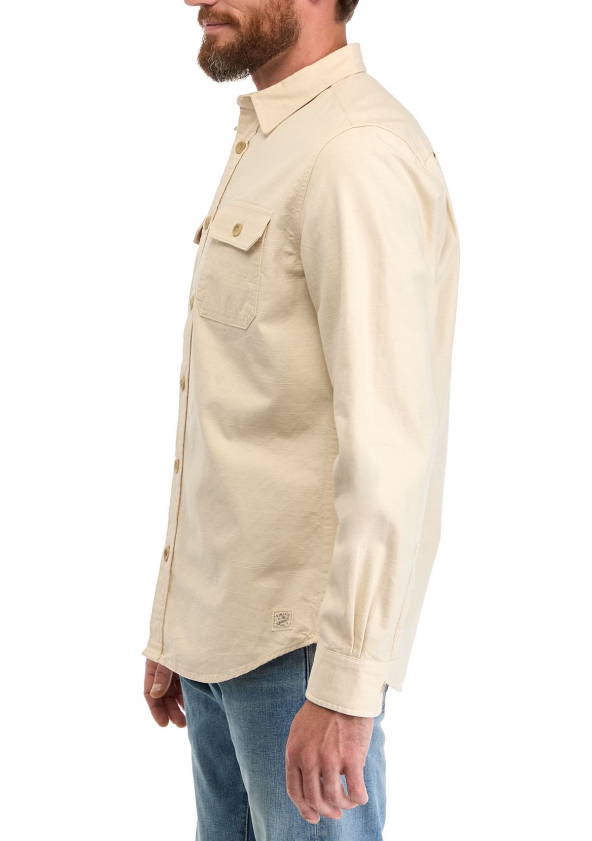 Mens Slub Canvas Work Overshirt 