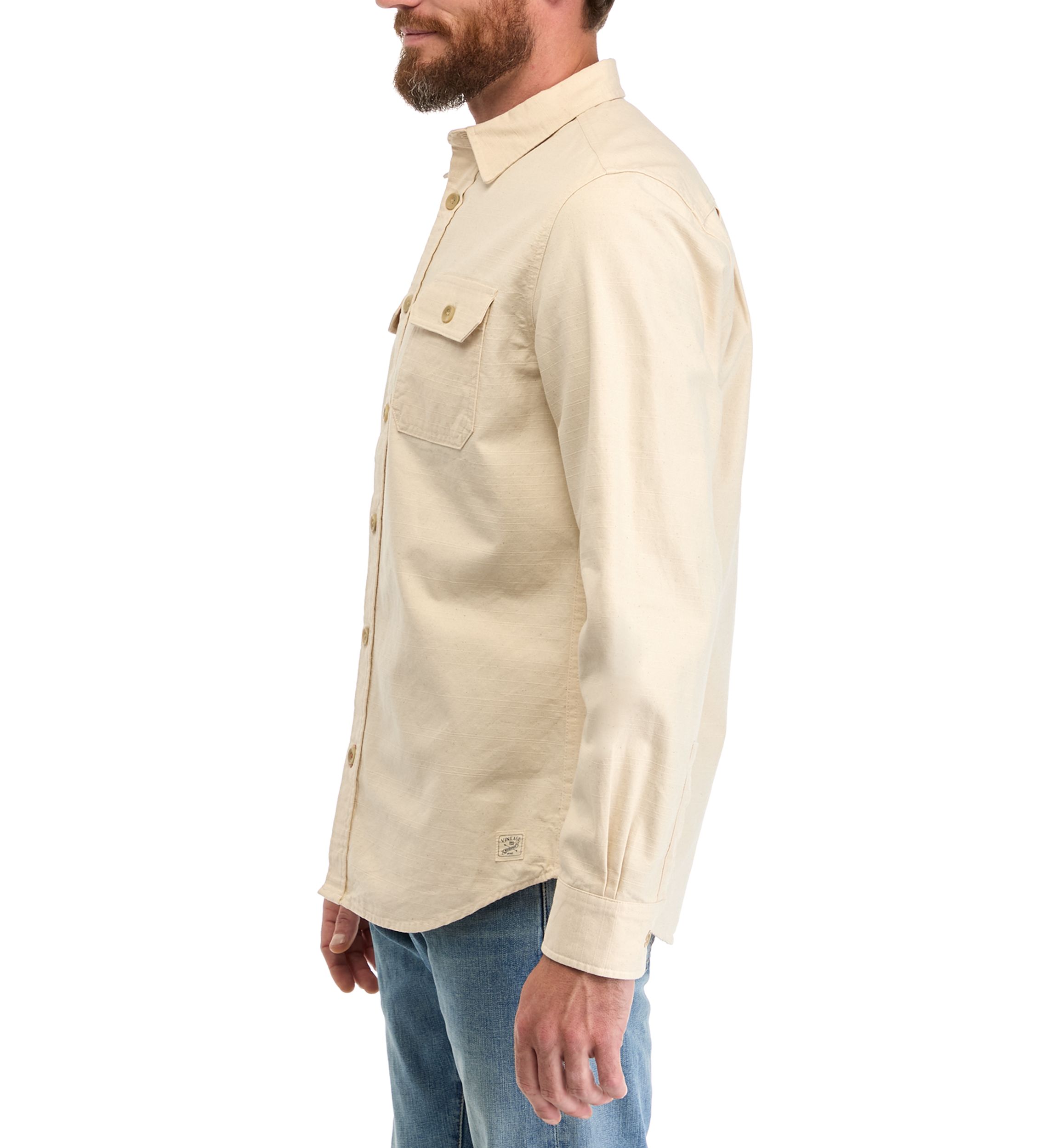 Mens Slub Canvas Work Overshirt 