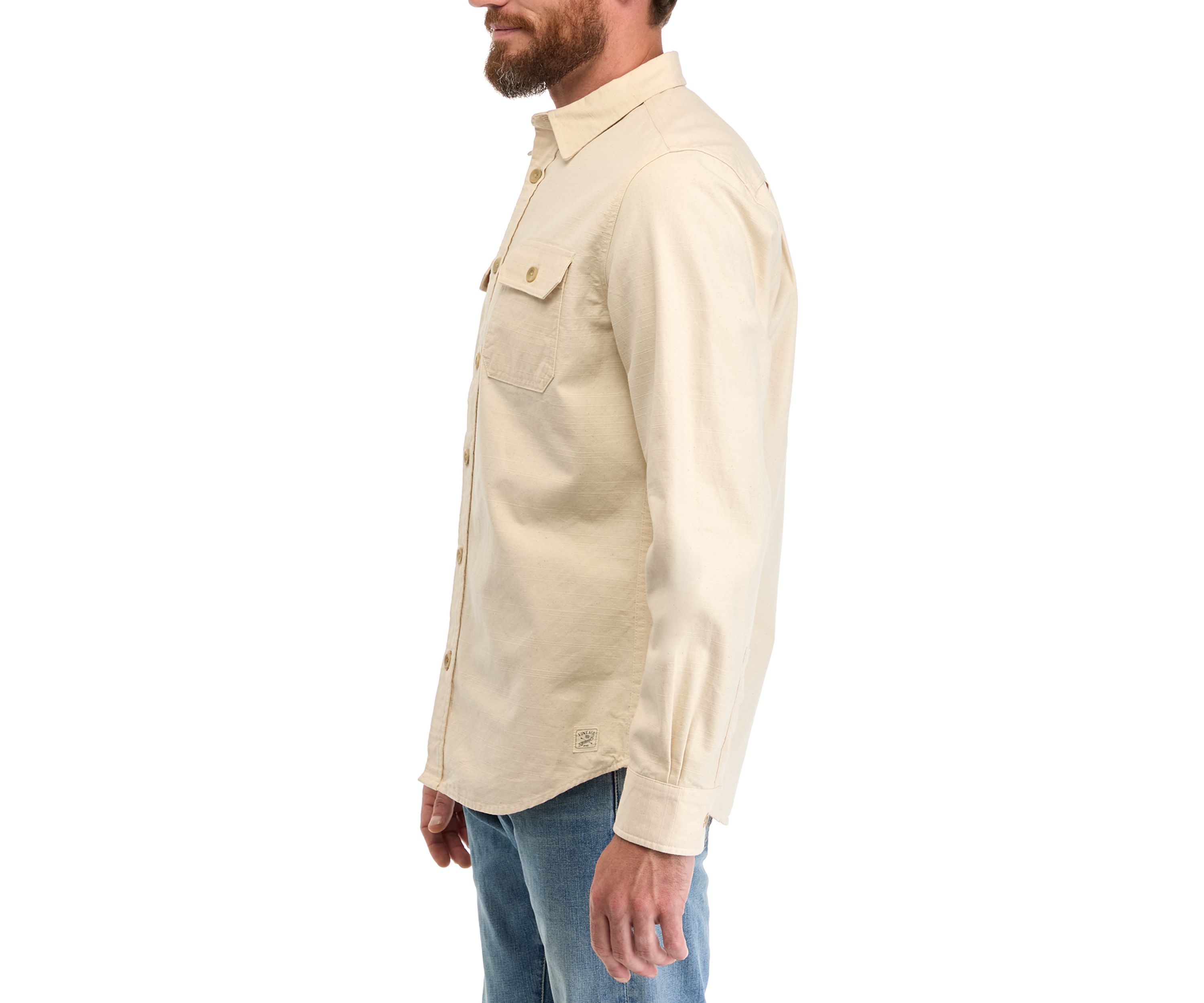 Mens Slub Canvas Work Overshirt 