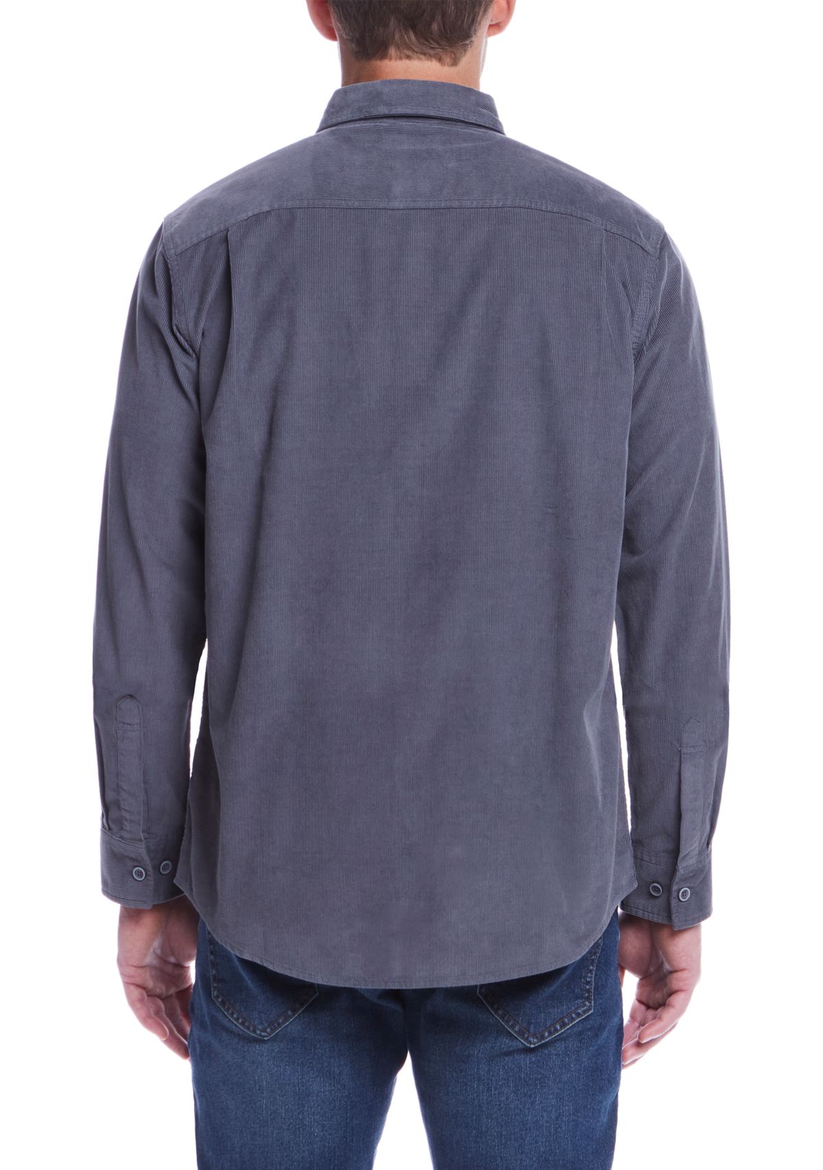Mens Classic Fit Thin Wale Corduroy Shirt