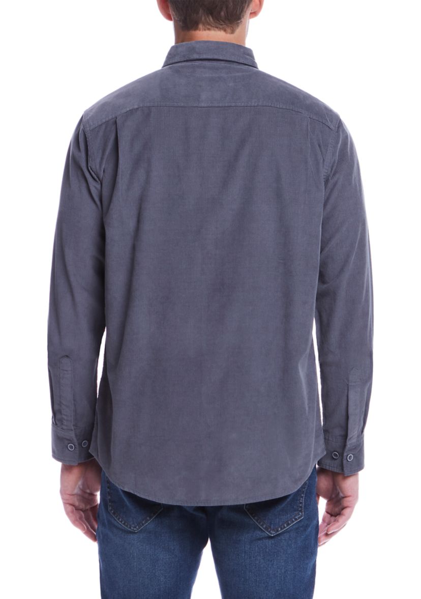Mens Classic Fit Thin Wale Corduroy Shirt