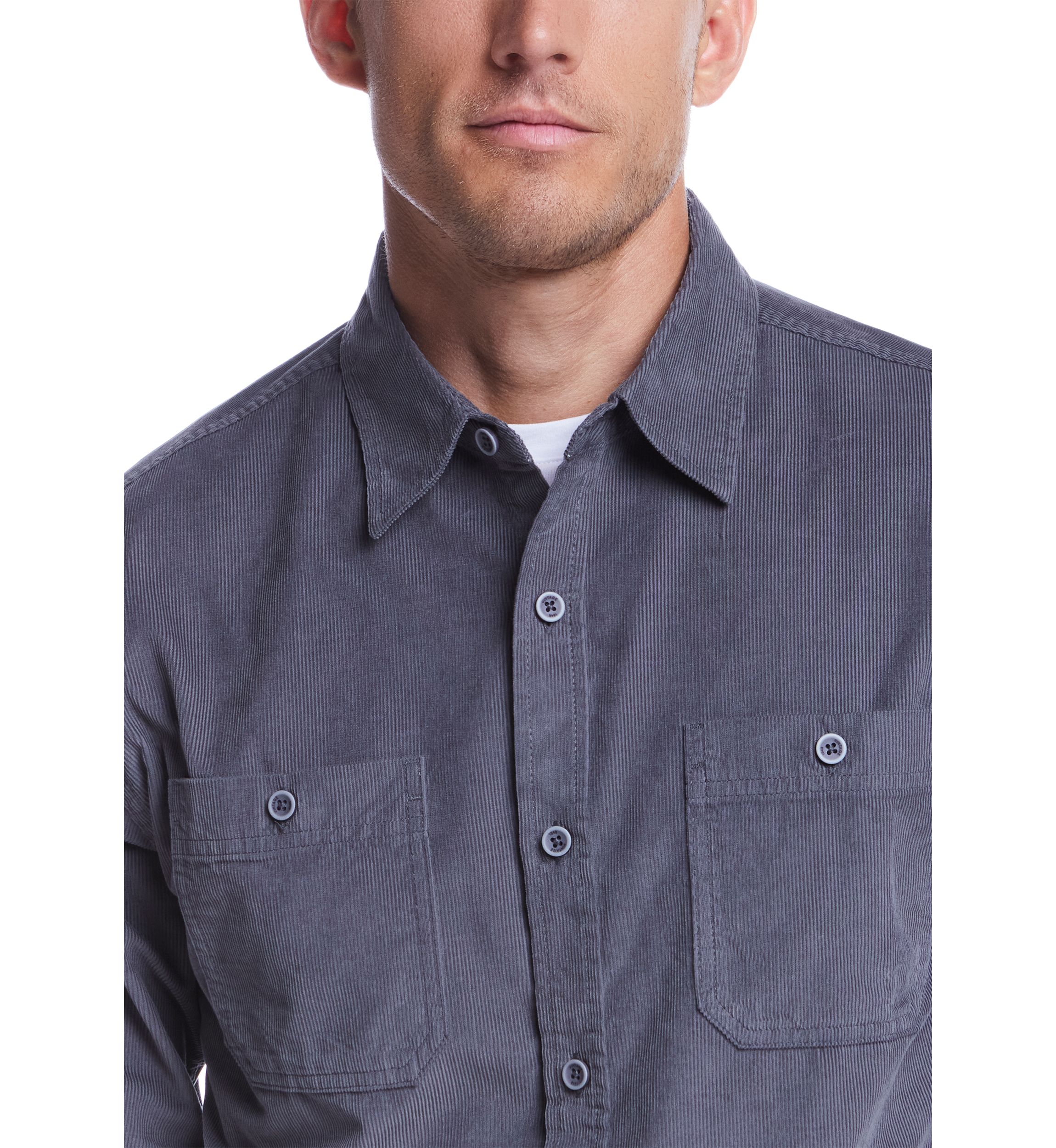 Mens Classic Fit Thin Wale Corduroy Shirt