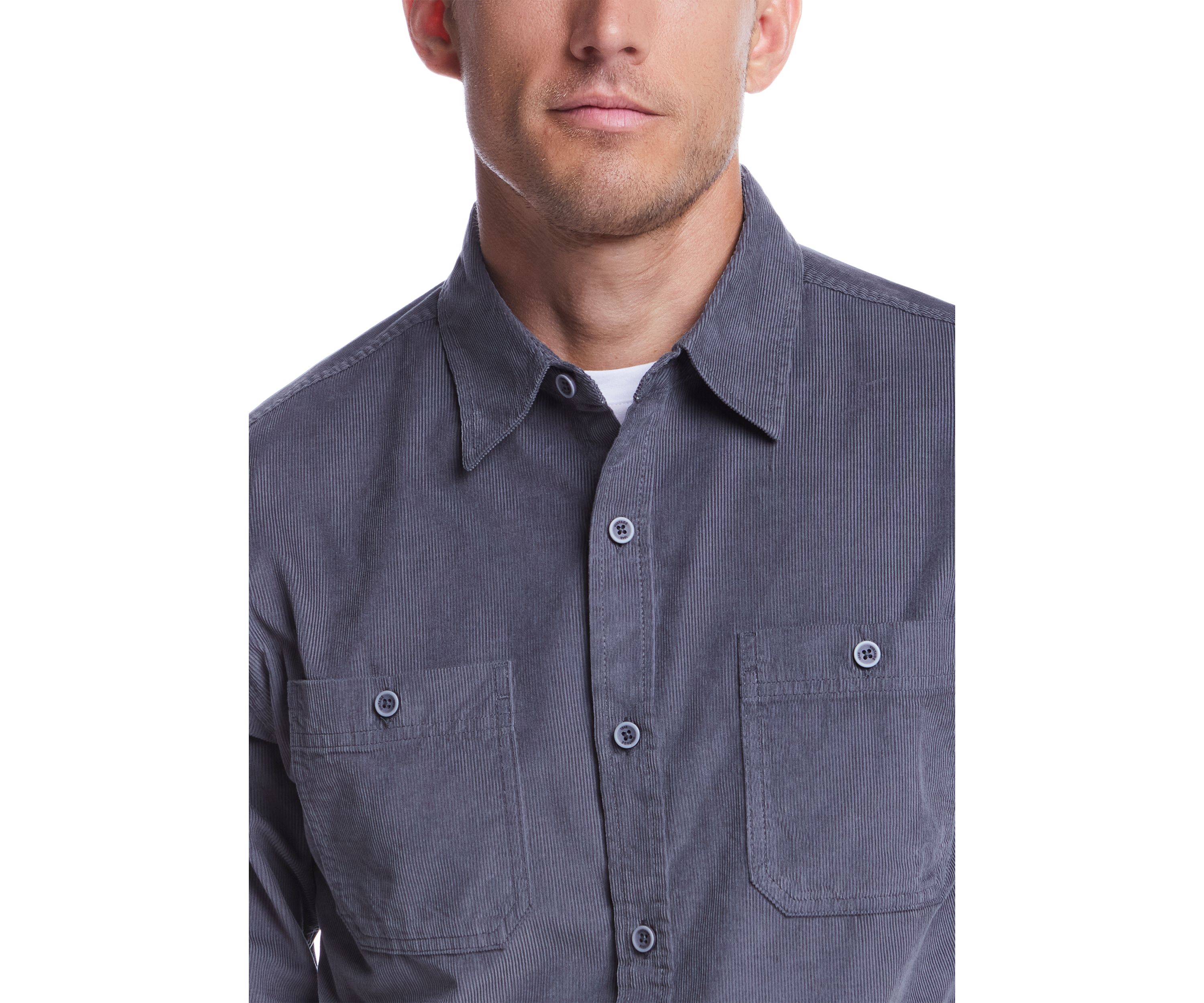 Mens Classic Fit Thin Wale Corduroy Shirt