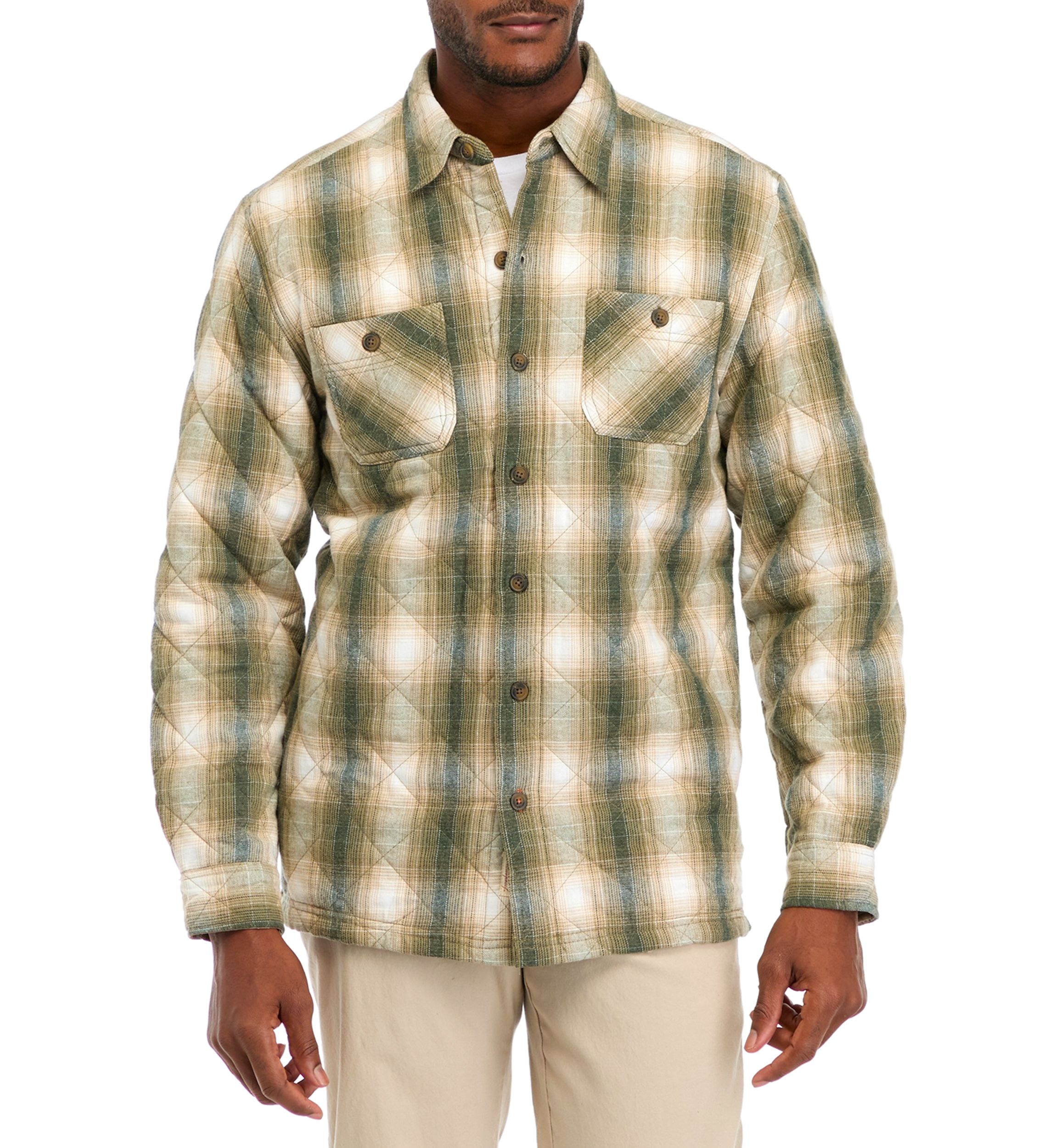 Mens Quilted Shirt Jacket 