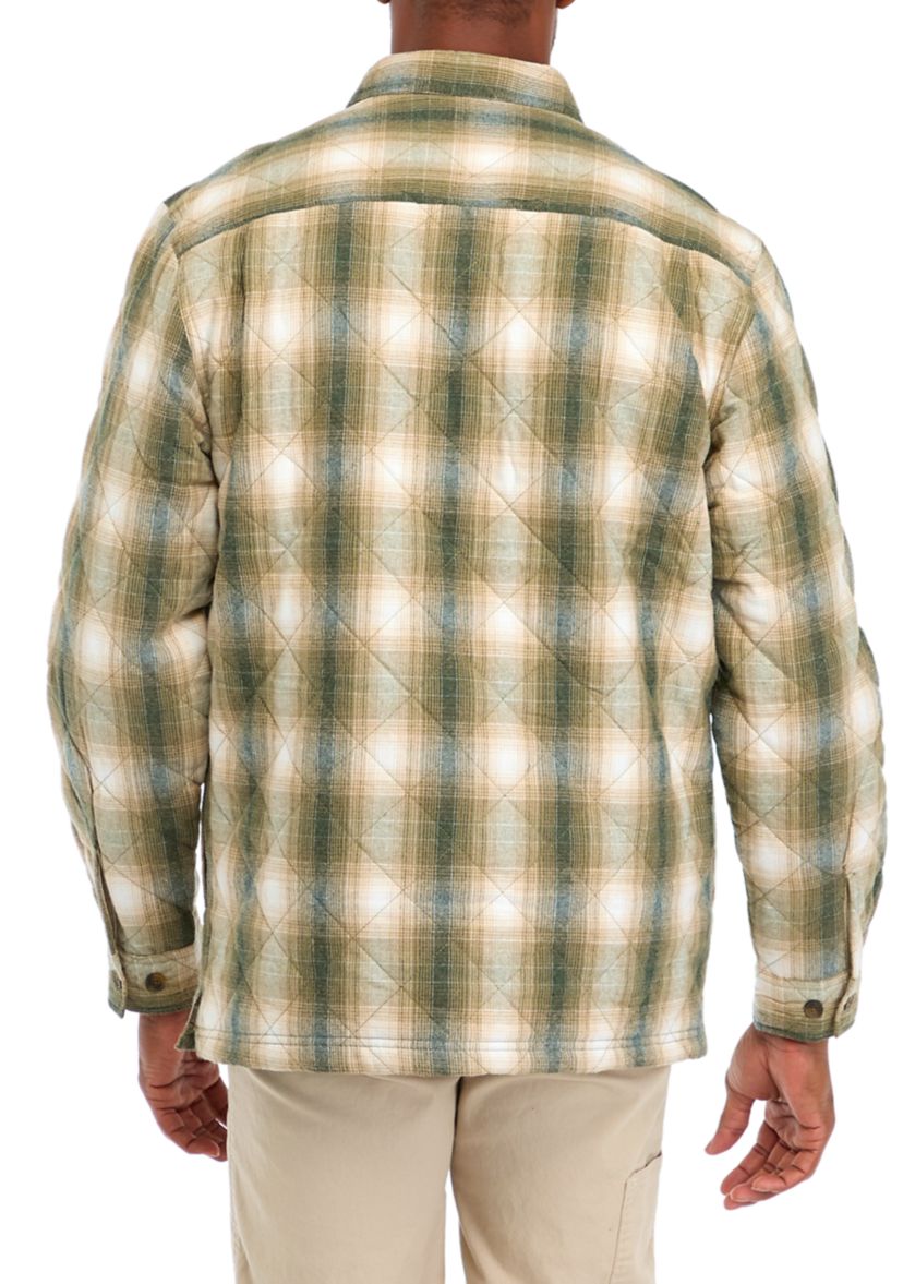 Mens Quilted Shirt Jacket 