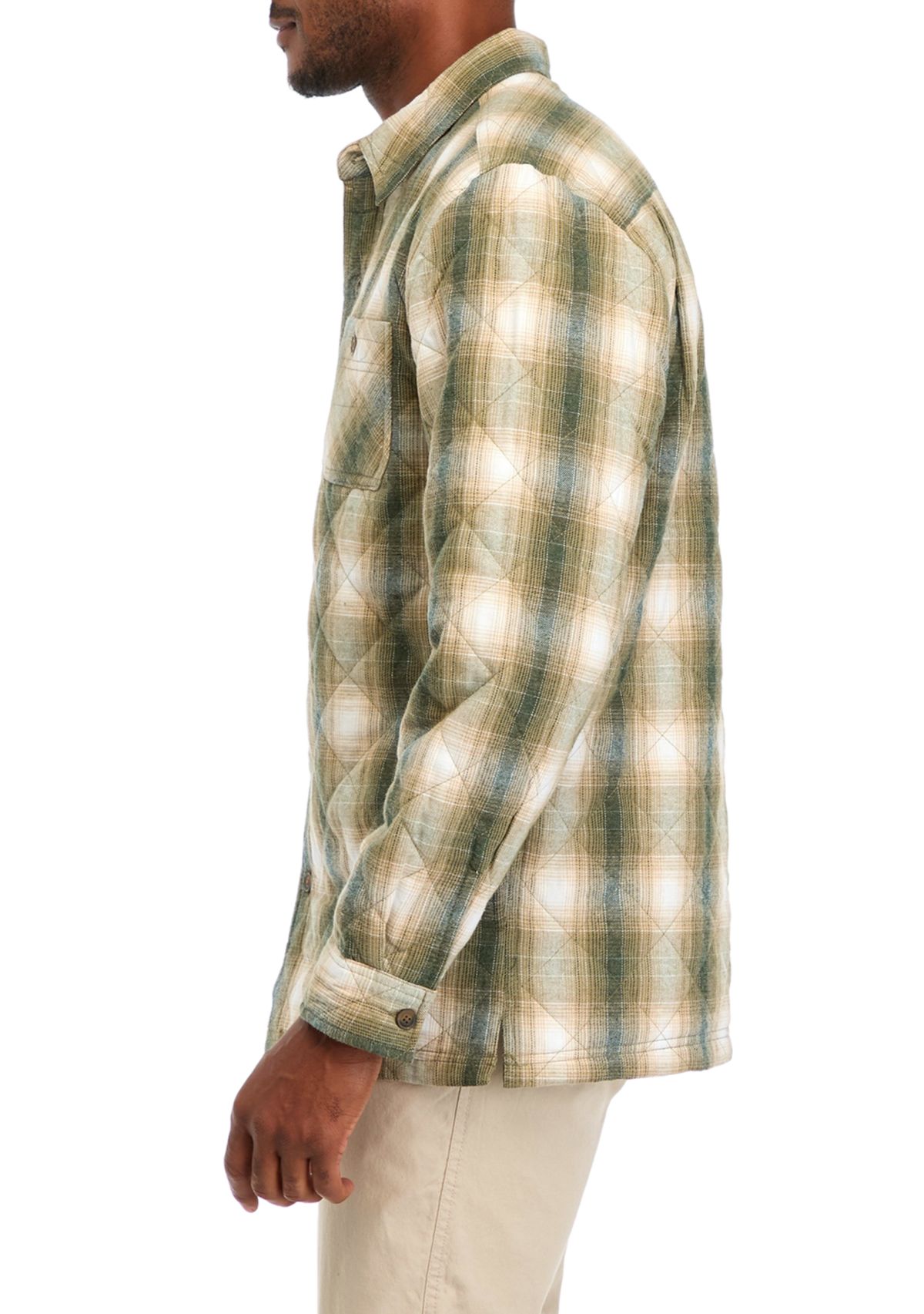 Mens Quilted Shirt Jacket 