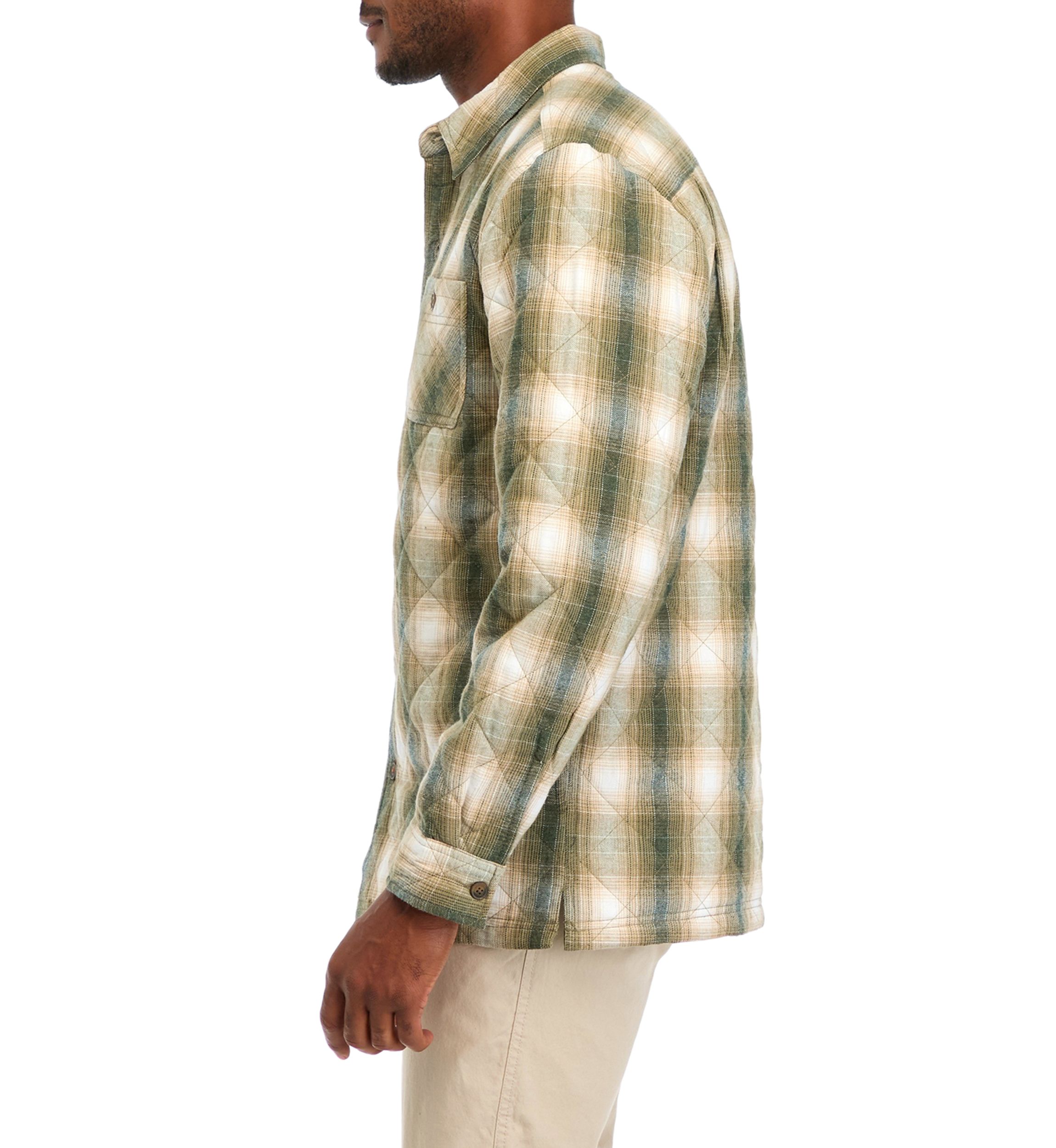 Mens Quilted Shirt Jacket 