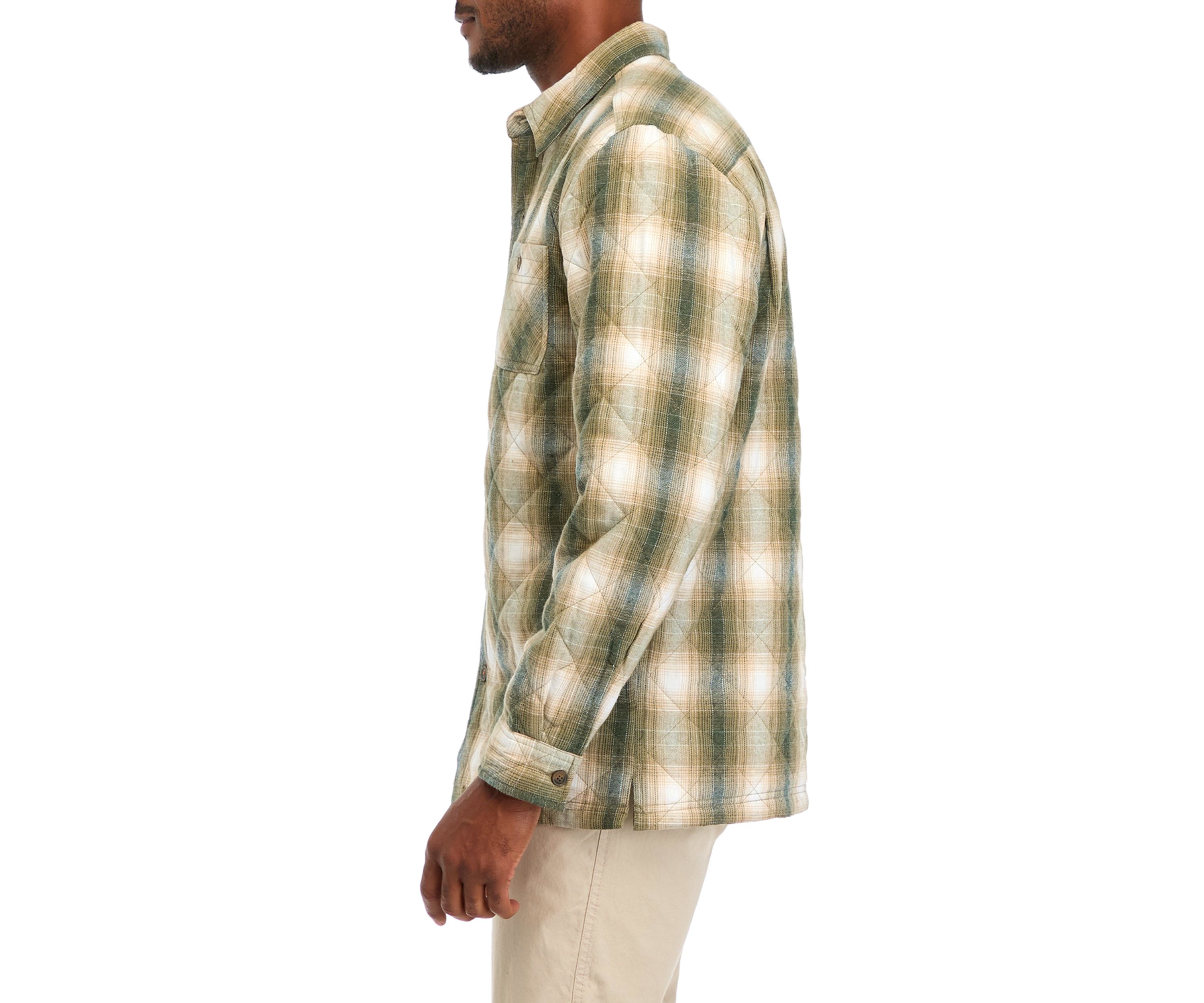 Mens Quilted Shirt Jacket 