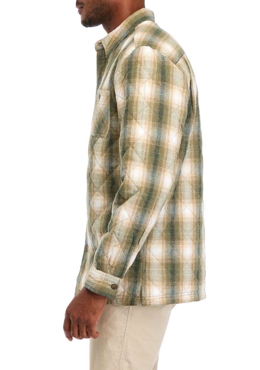 Mens Quilted Shirt Jacket 