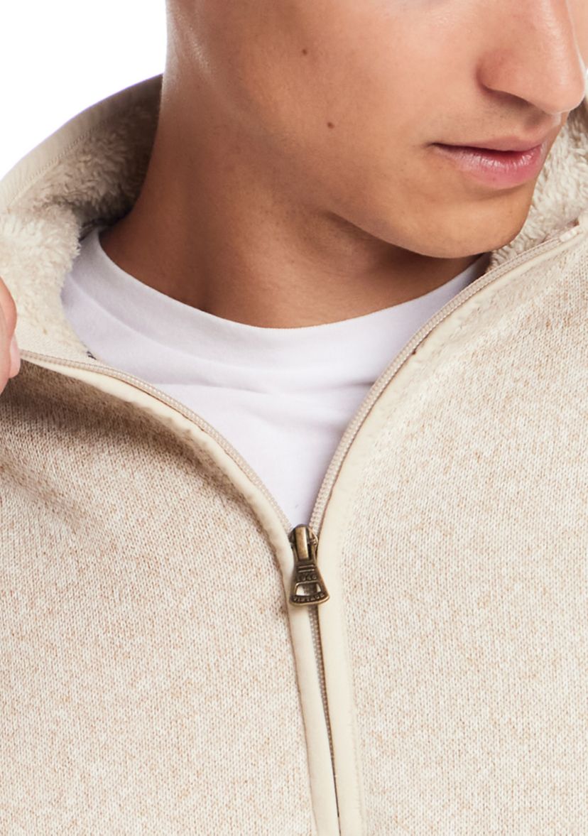 Men’s Sherpa Lined Quarter Zip Sweater Fleece