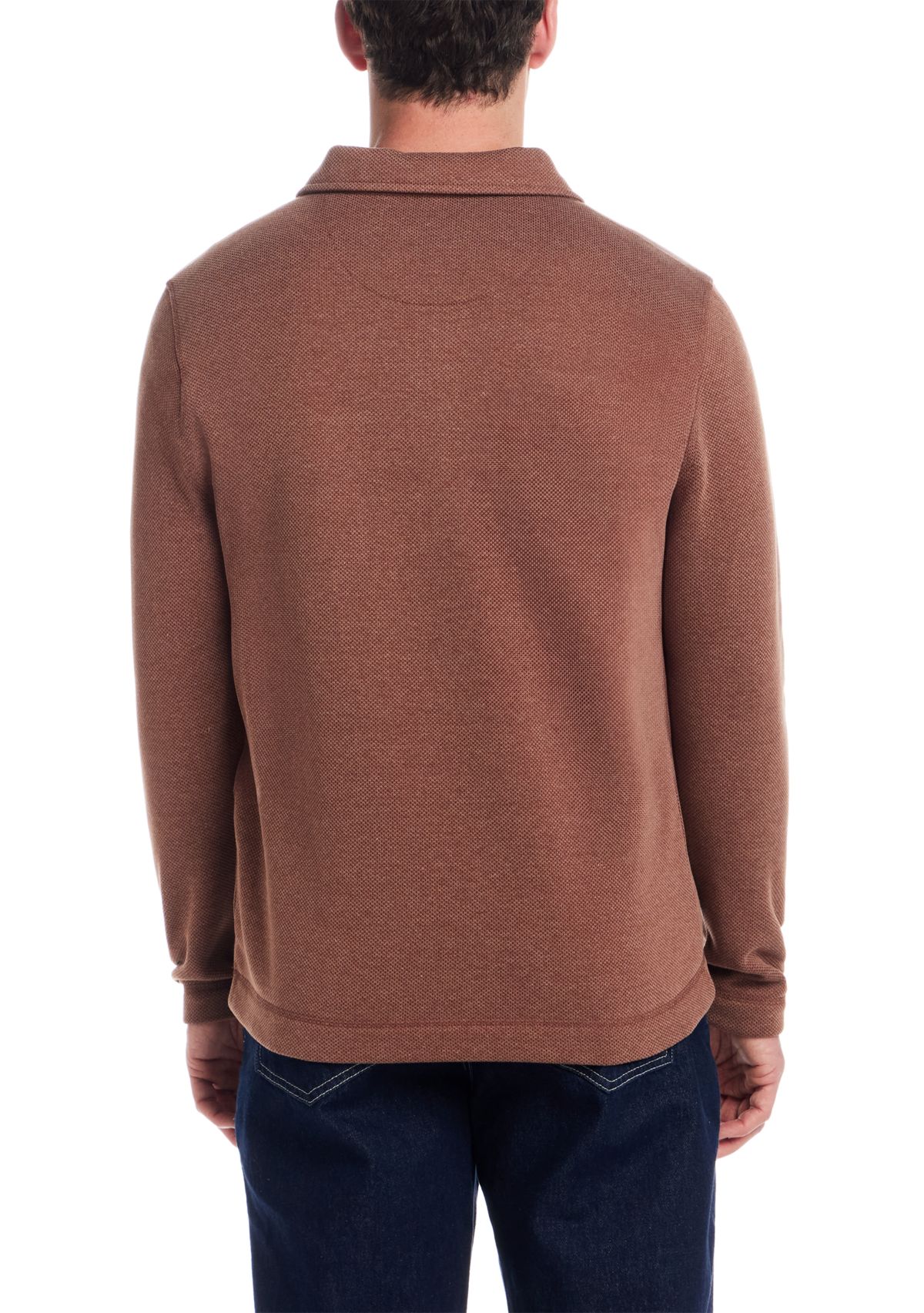 Mens Quarter Zip Pebble Fleece Pullover