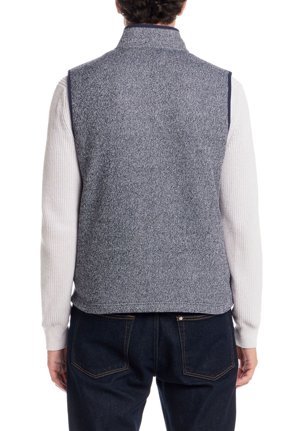 Mens Mixy Knit Mock Neck Vest