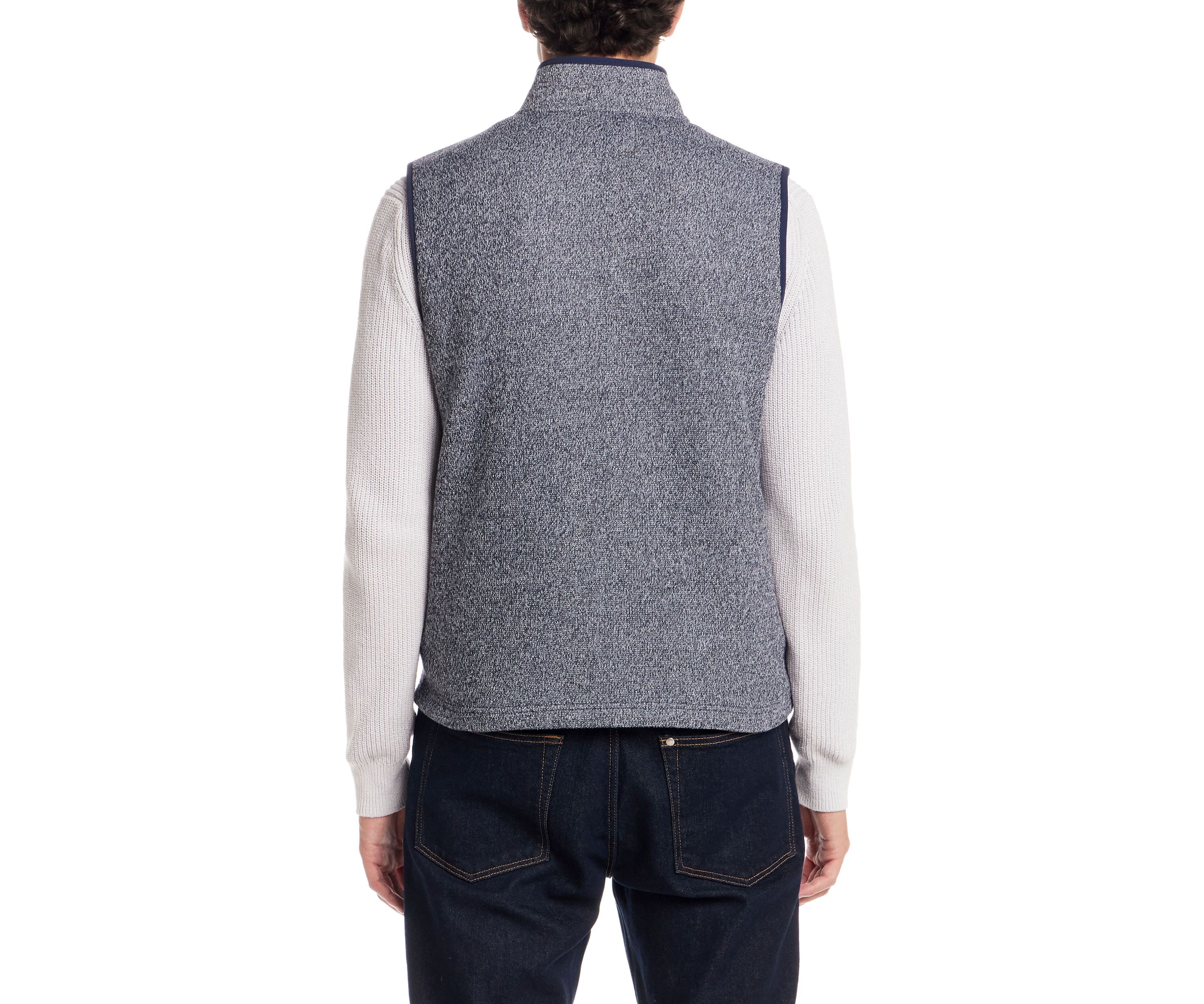 Mens Mixy Knit Mock Neck Vest