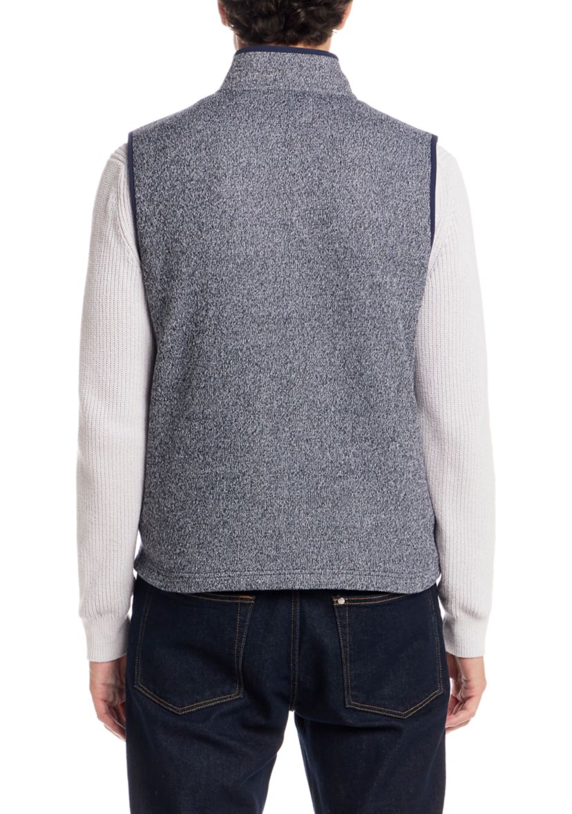 Mens Mixy Knit Mock Neck Vest