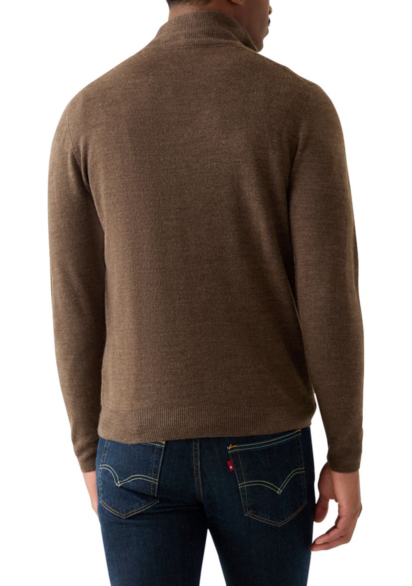 Mens Textured 1/4 Zip Sweater